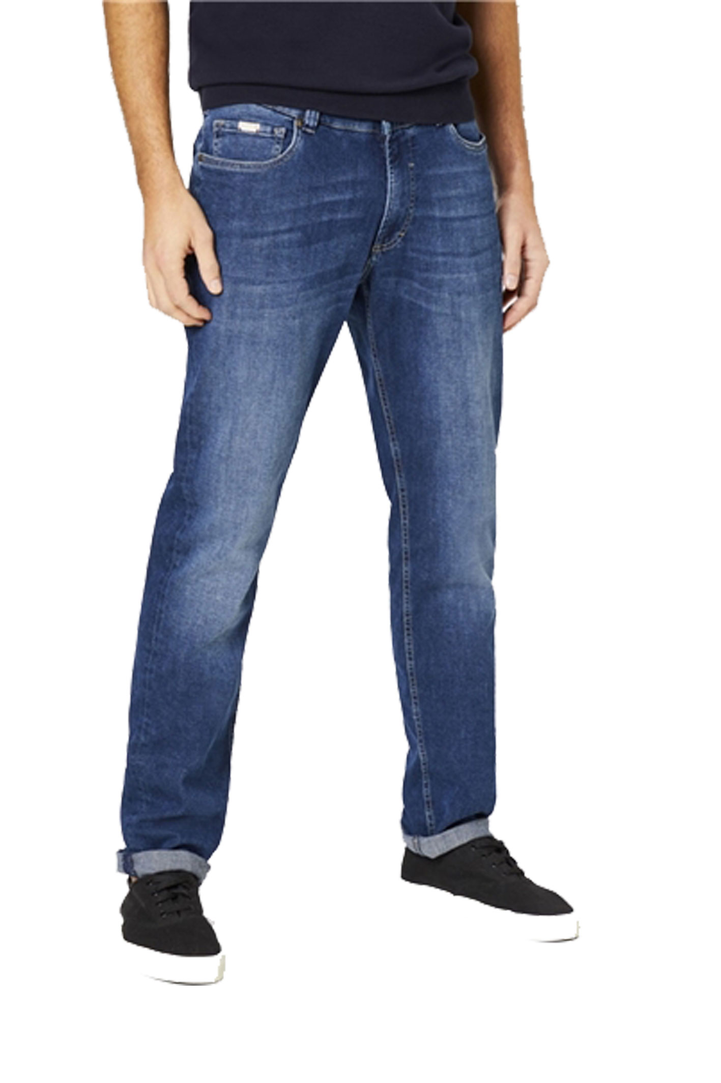 DUKE Dark Blue Stone Moustache Regular Fit