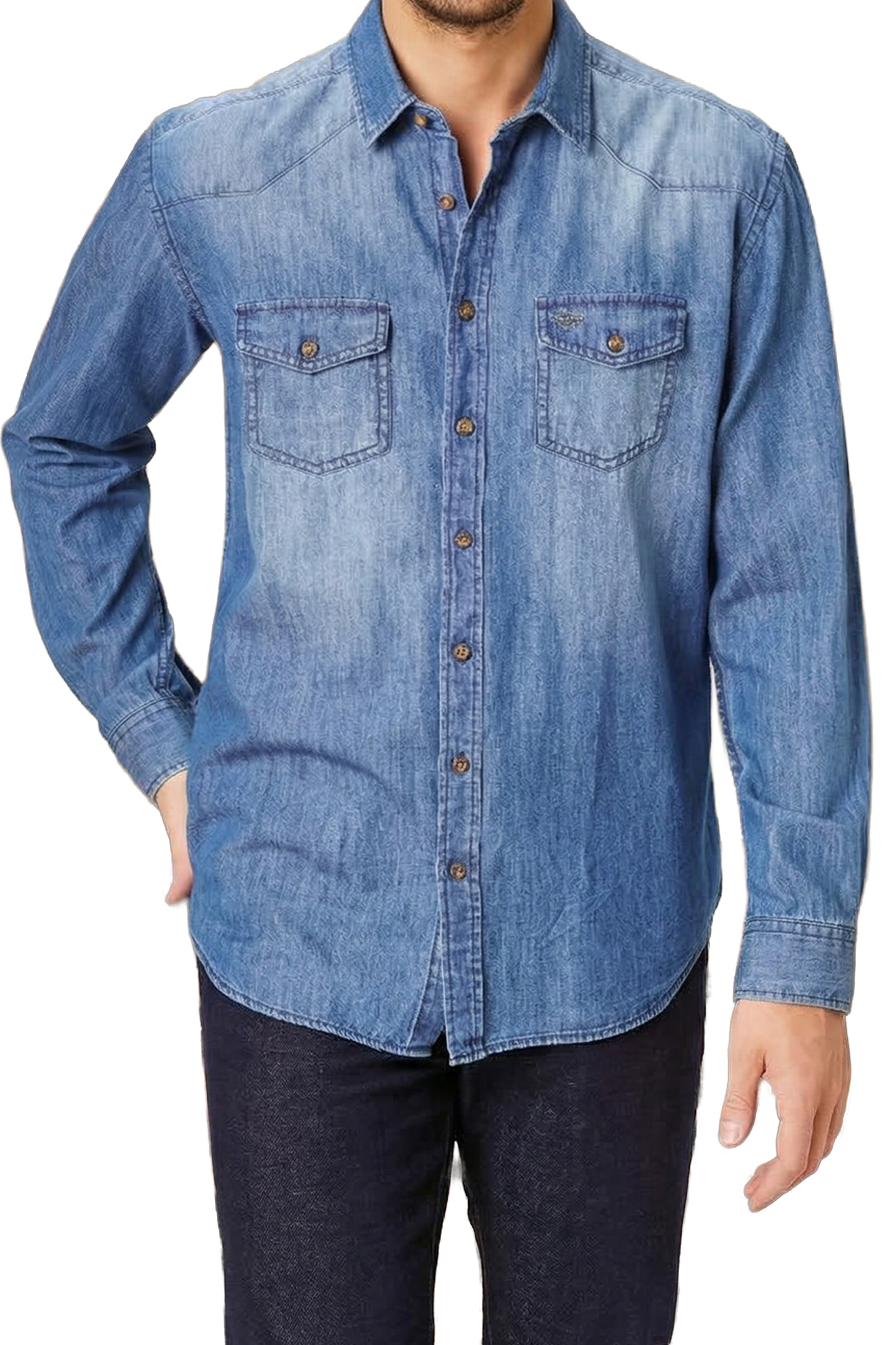 JEANSHEMD Mid Blue