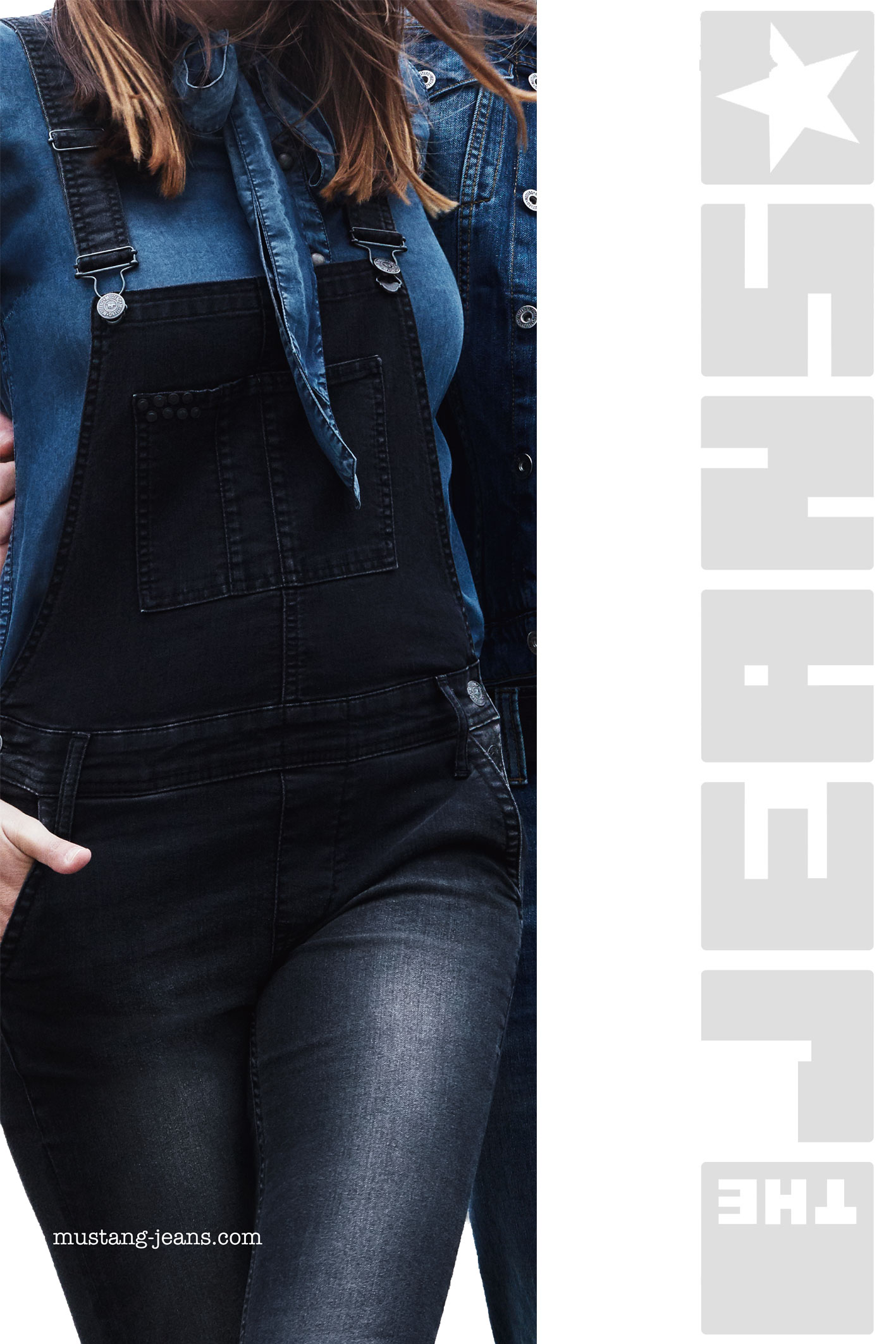 Jeans Latzhose Black