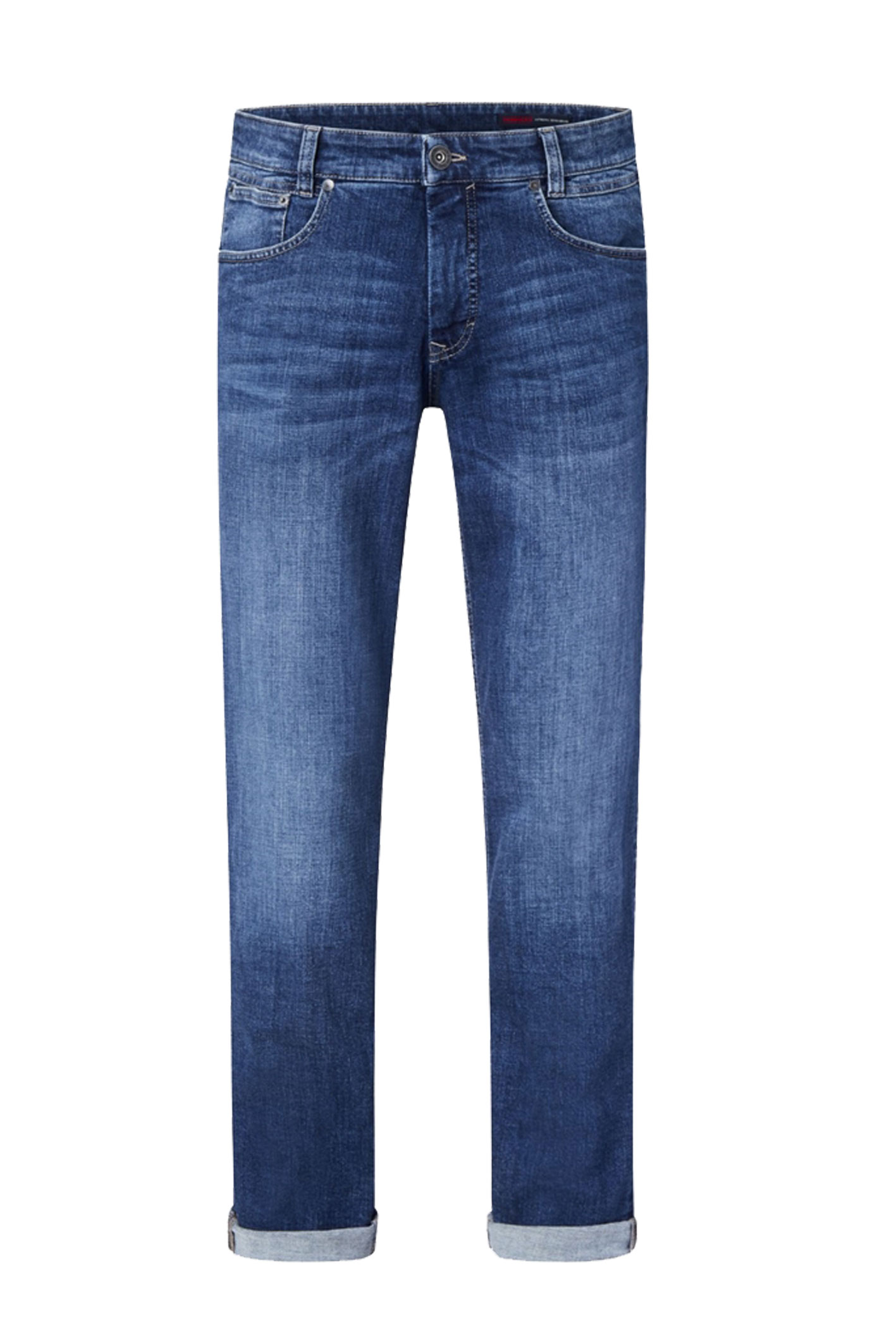 PIPE Mid Blue With Handwork Slim Fit
