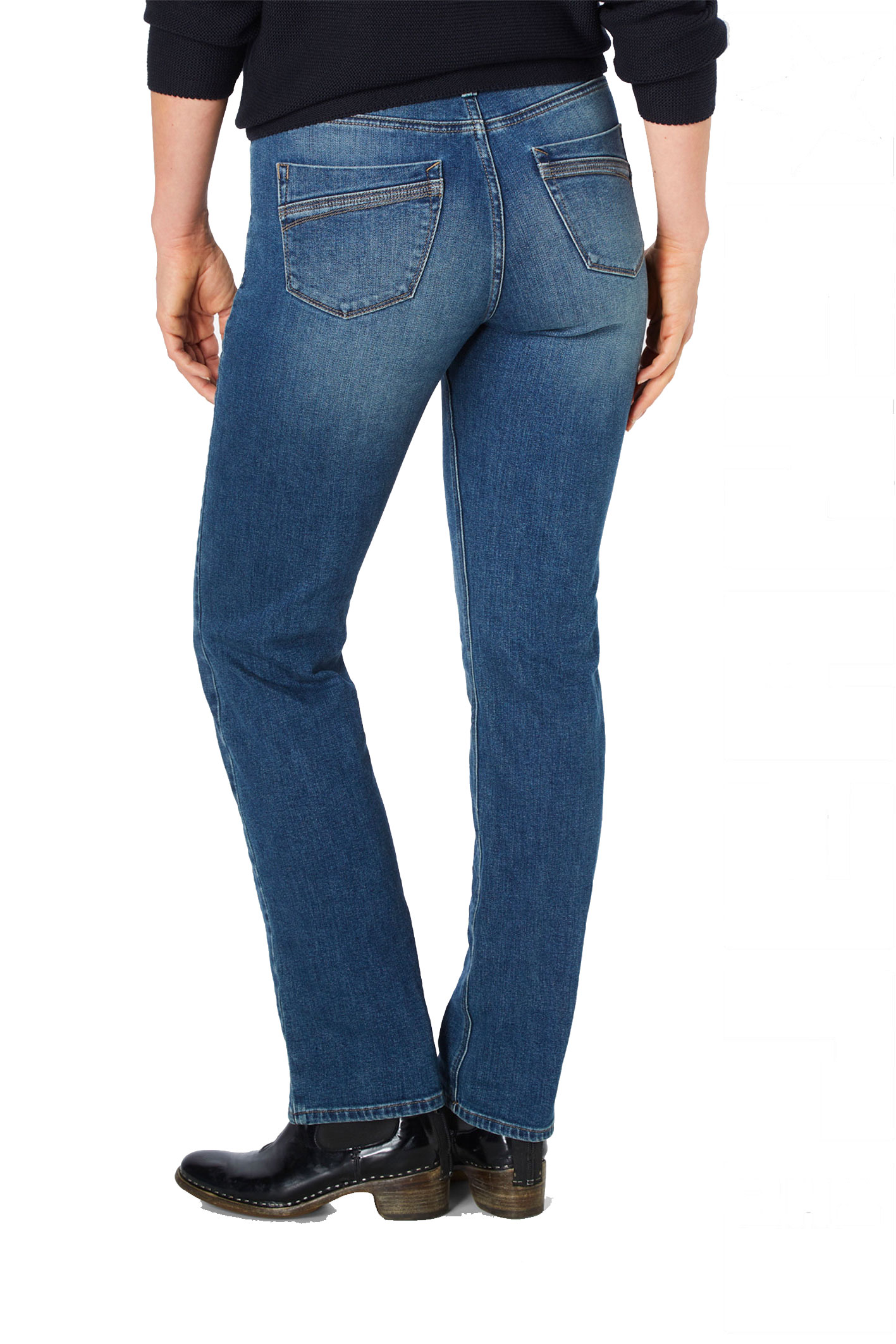 KATE Anilin Free Denim Blue Moustache Used Straight Leg