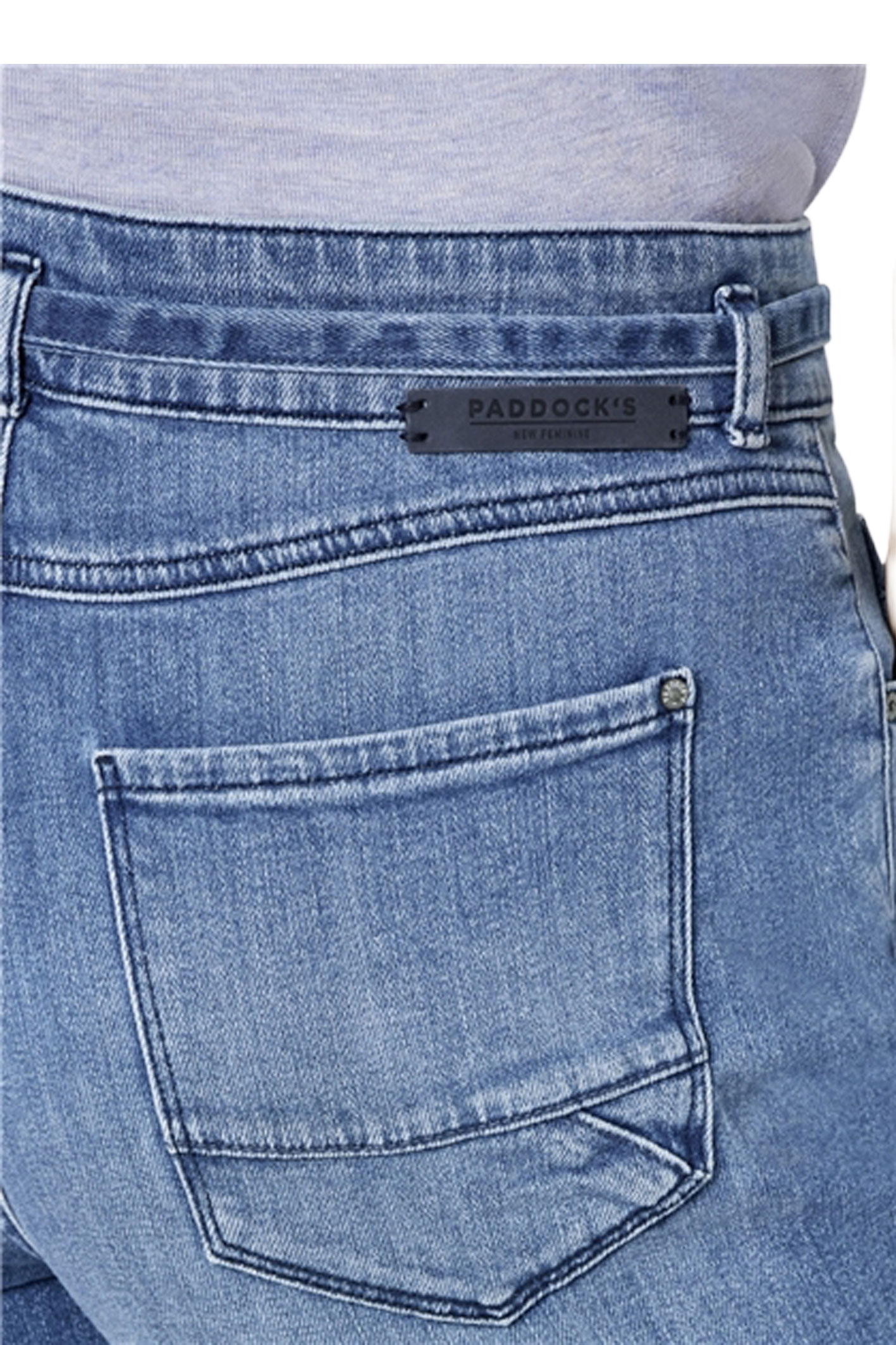 CARO Mid Blue Heavy Wash 3D Pleats Tapered