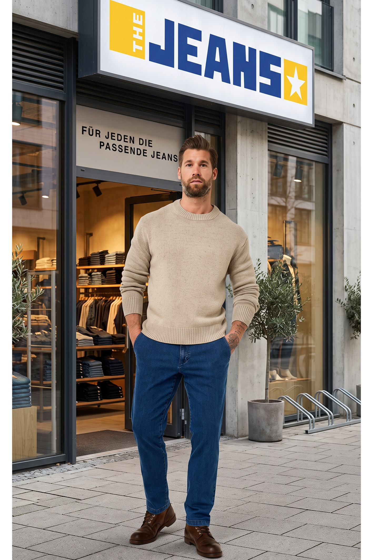 MIDLAND Medium Stone Regular Fit