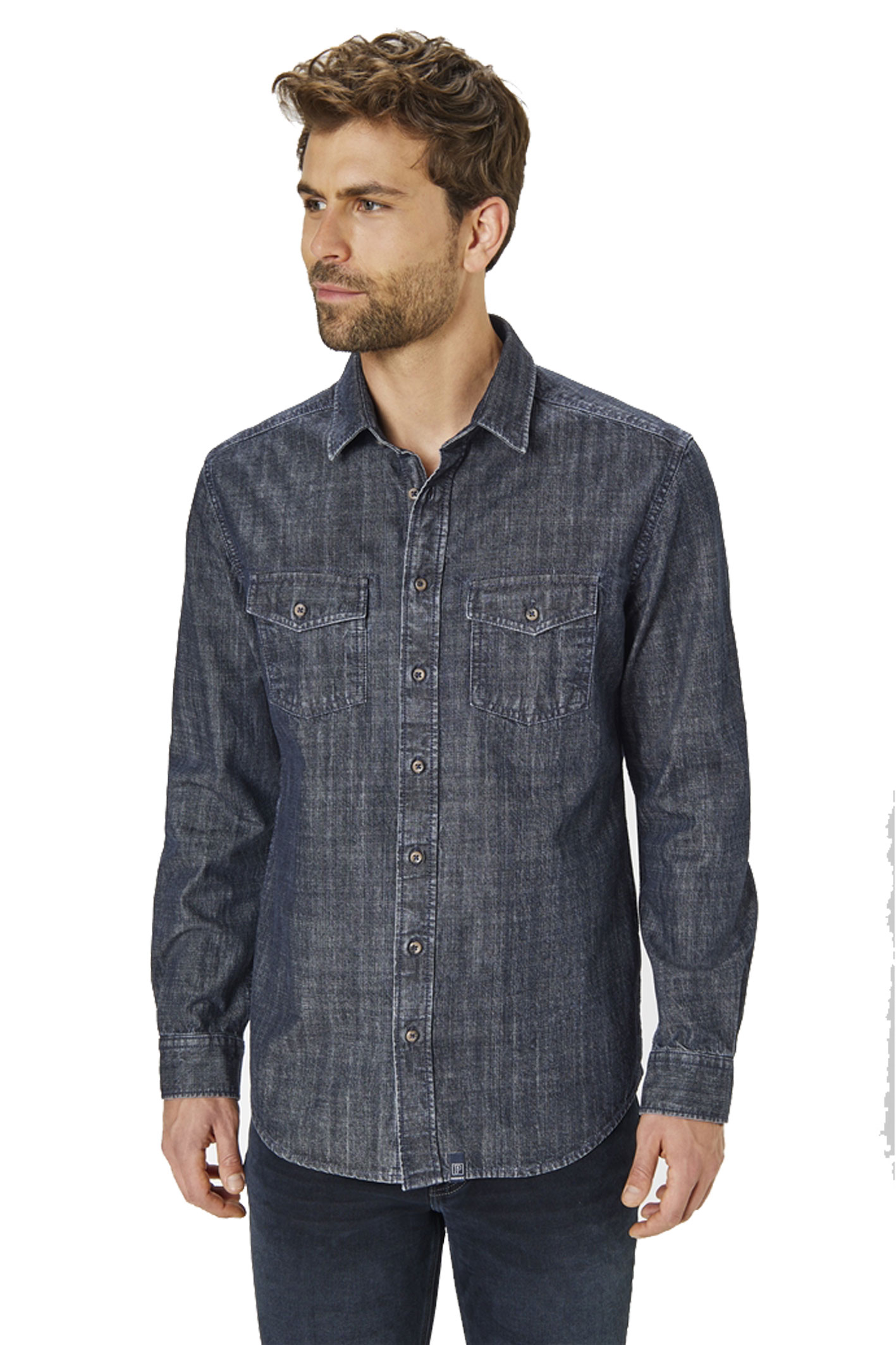 JEANSHEMD DALLAS LS Indigo Blue Stone