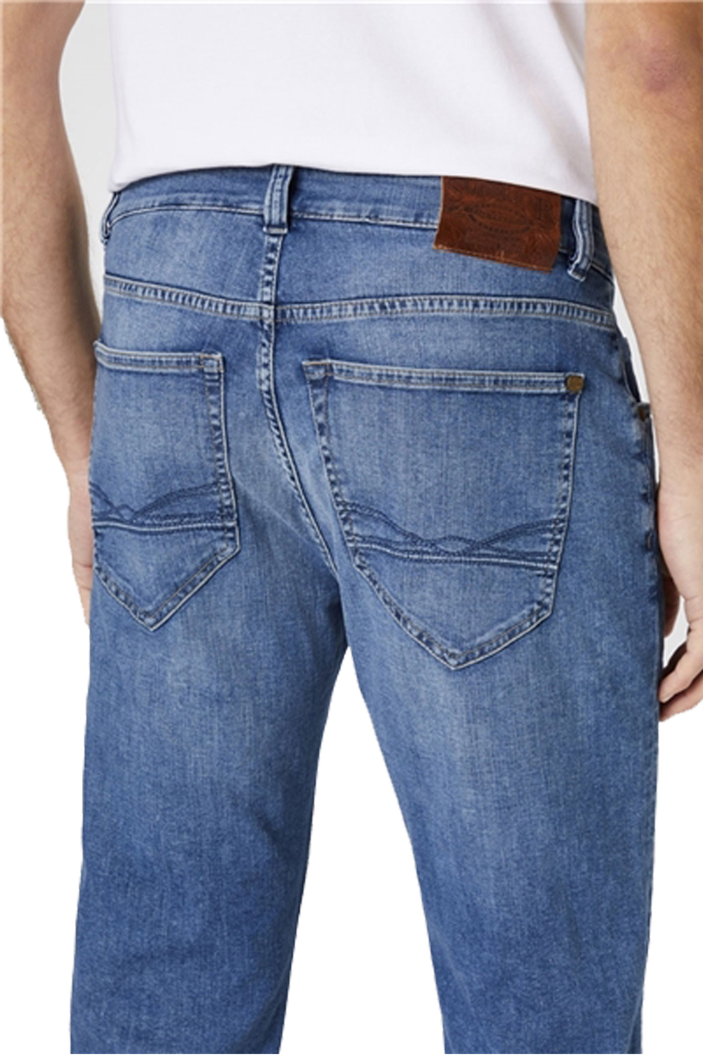 DUKE Light Blue Stone Moustache Regular Fit