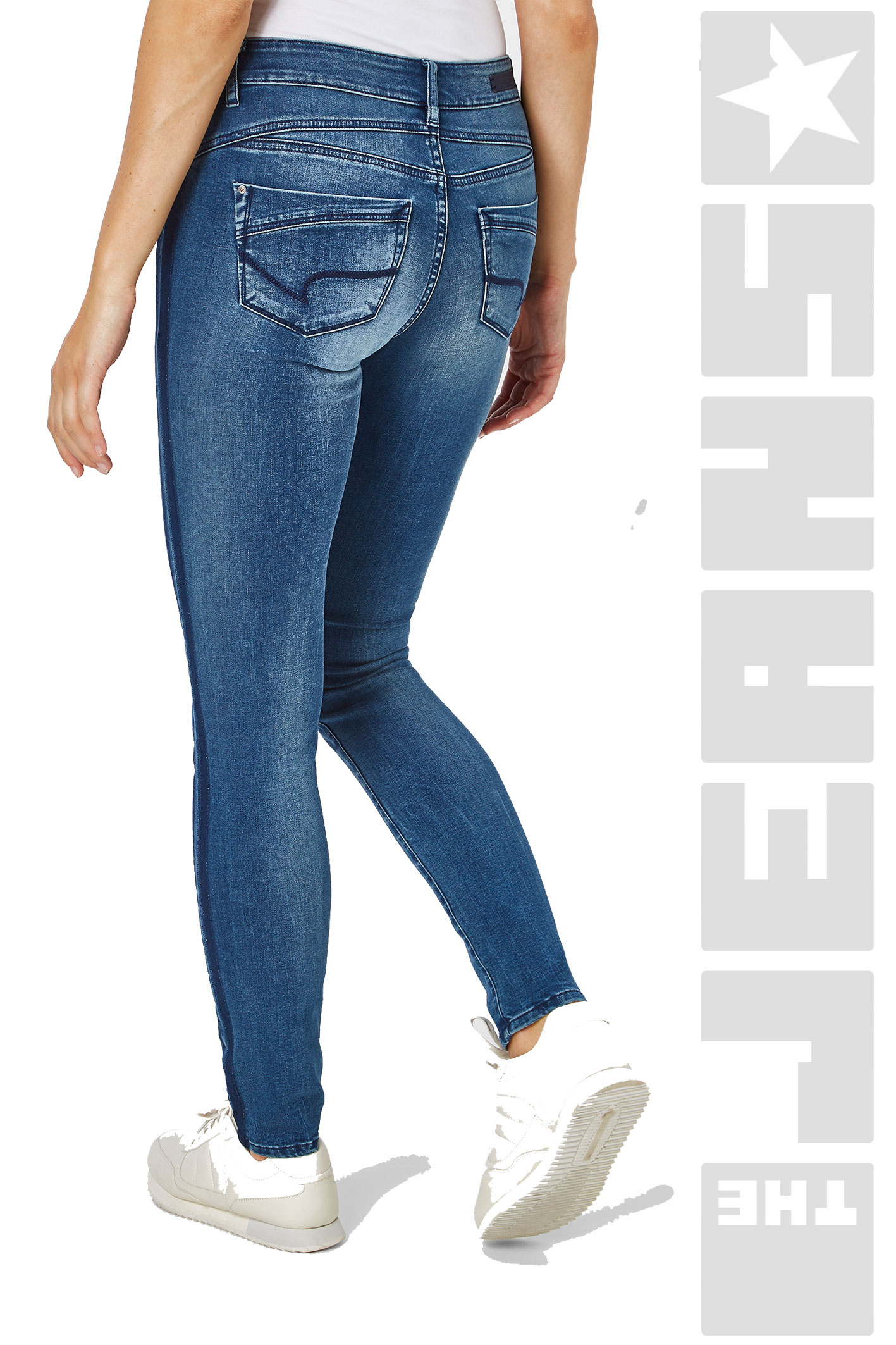 Lucy Shape Denim - Vintage Medium Stone Blue Wash