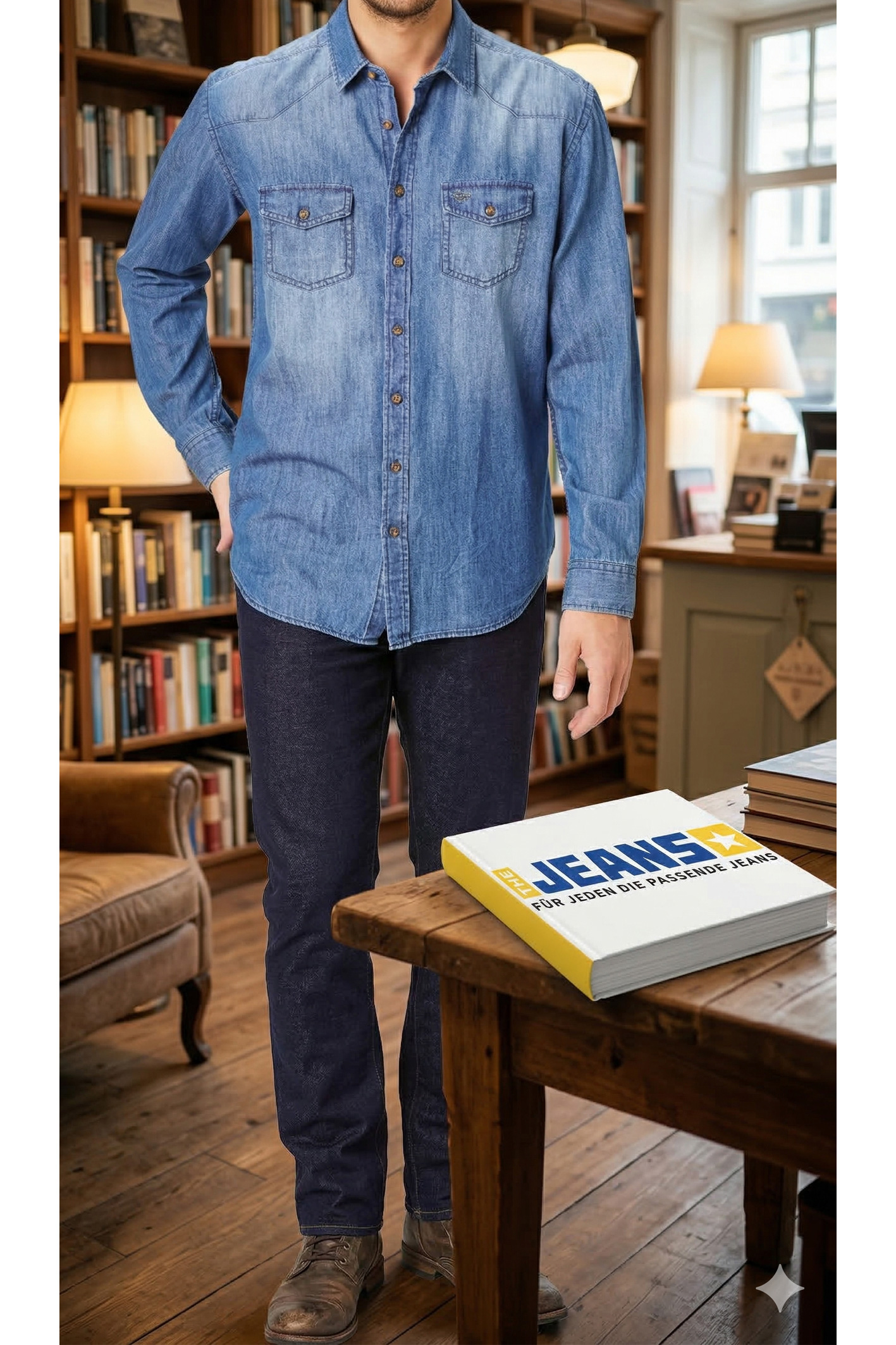 JEANSHEMD Mid Blue