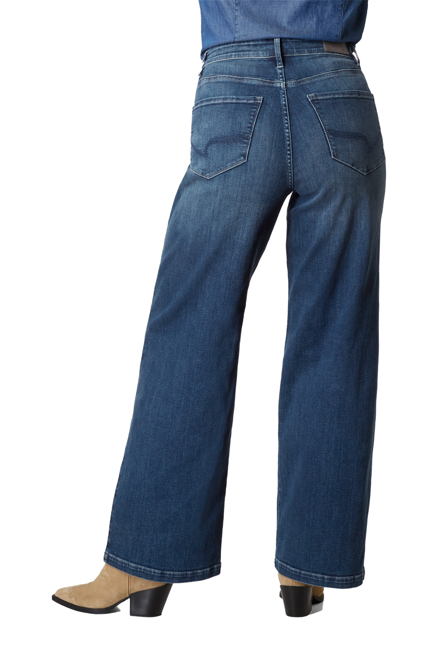 MARLENE - Mid Blue Stone Used Moustache Comfort Fit