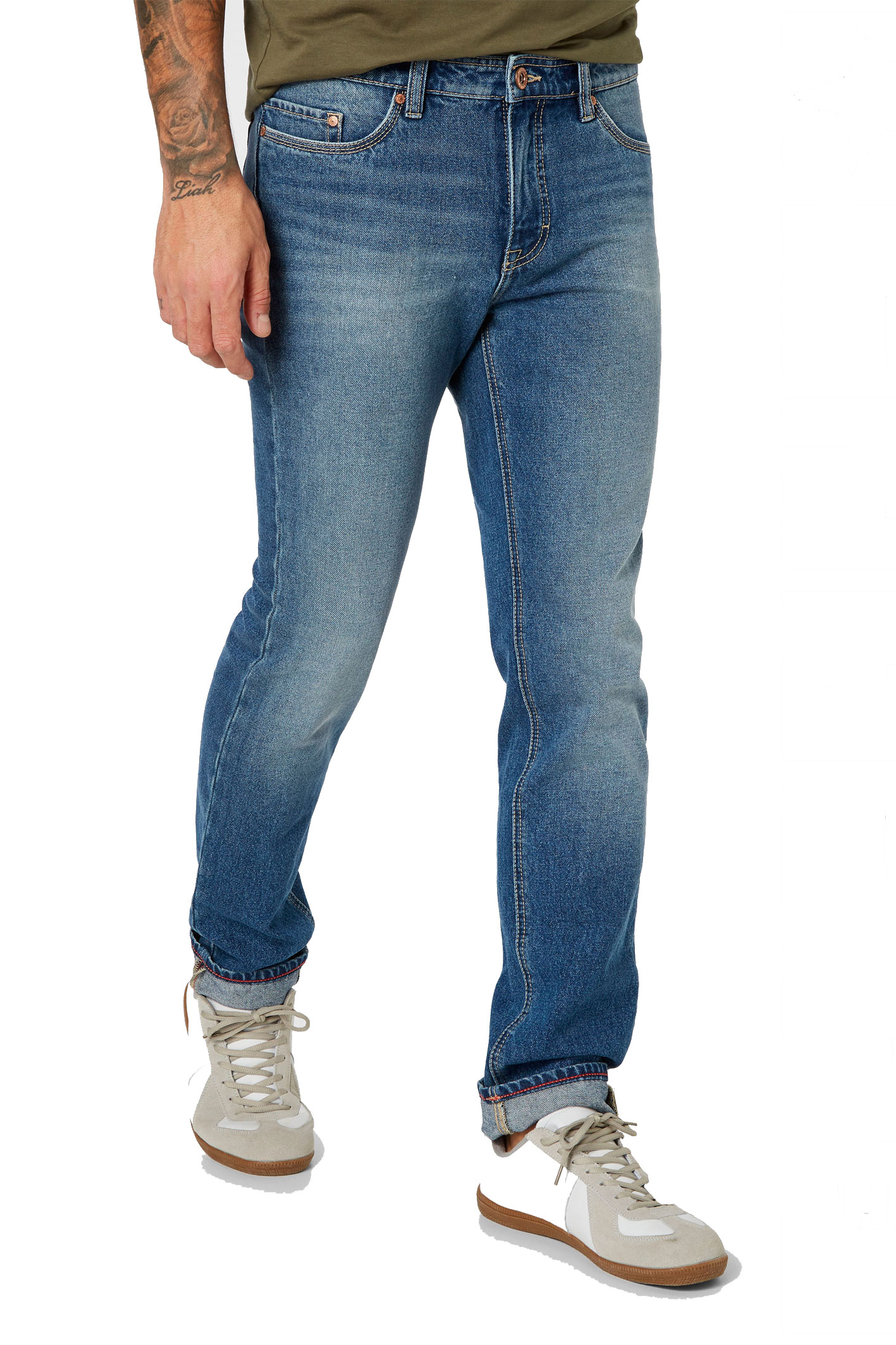 RANGER PIPE Rigid Denim Bright Bleached Slim Fit