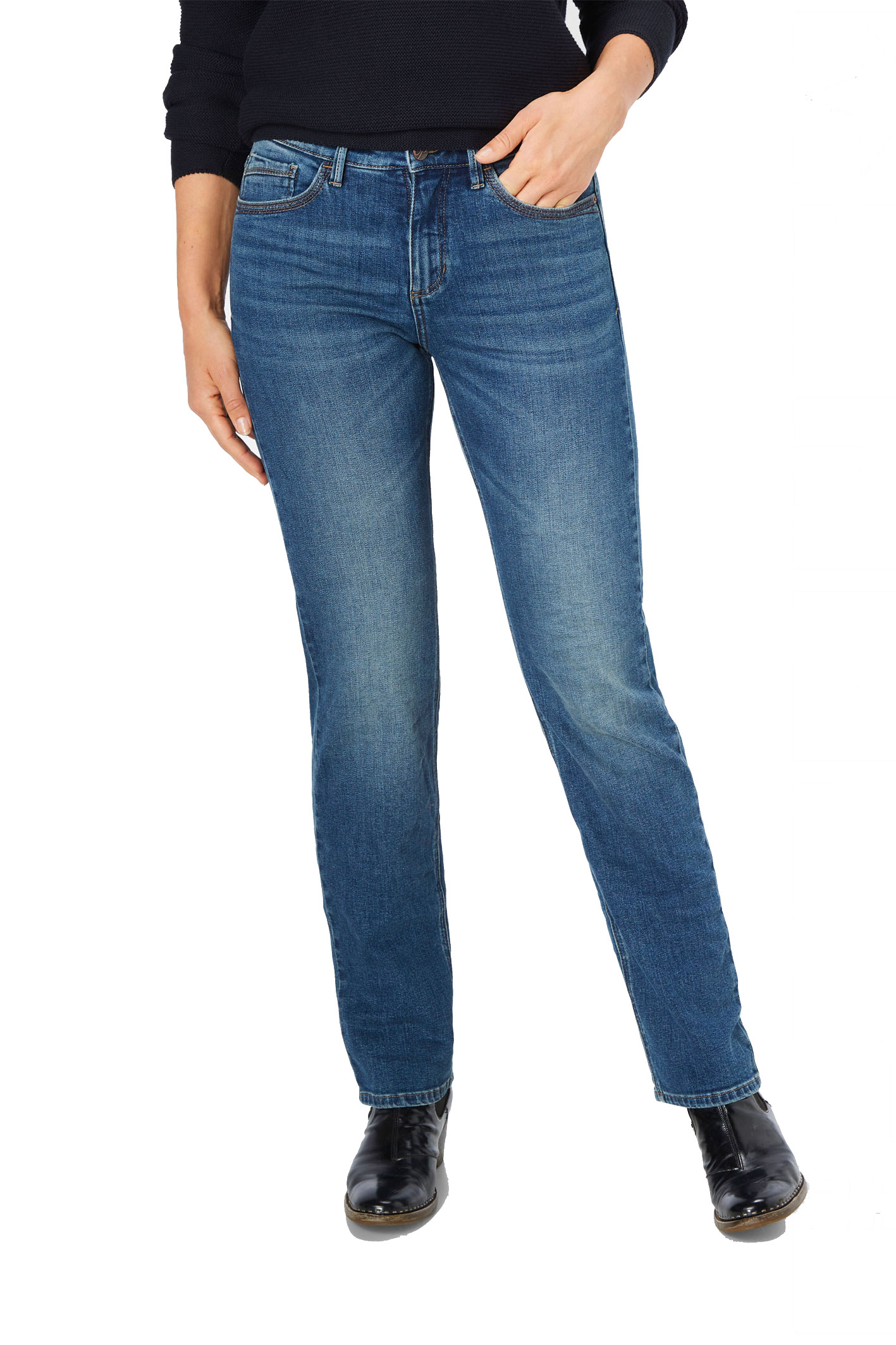 KATE Anilin Free Denim Blue Moustache Used Straight Leg