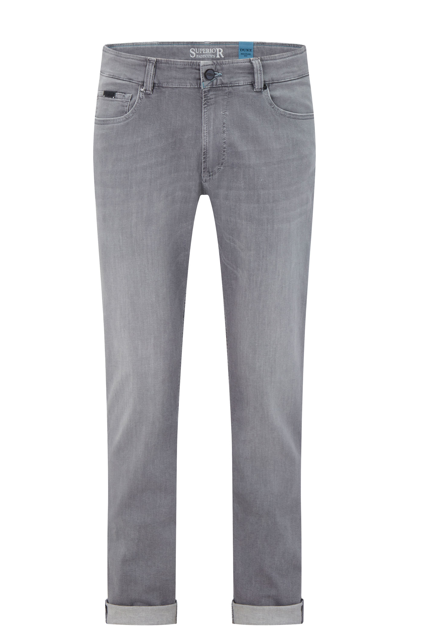 DUKE Light Grey Moustache Regular Fit