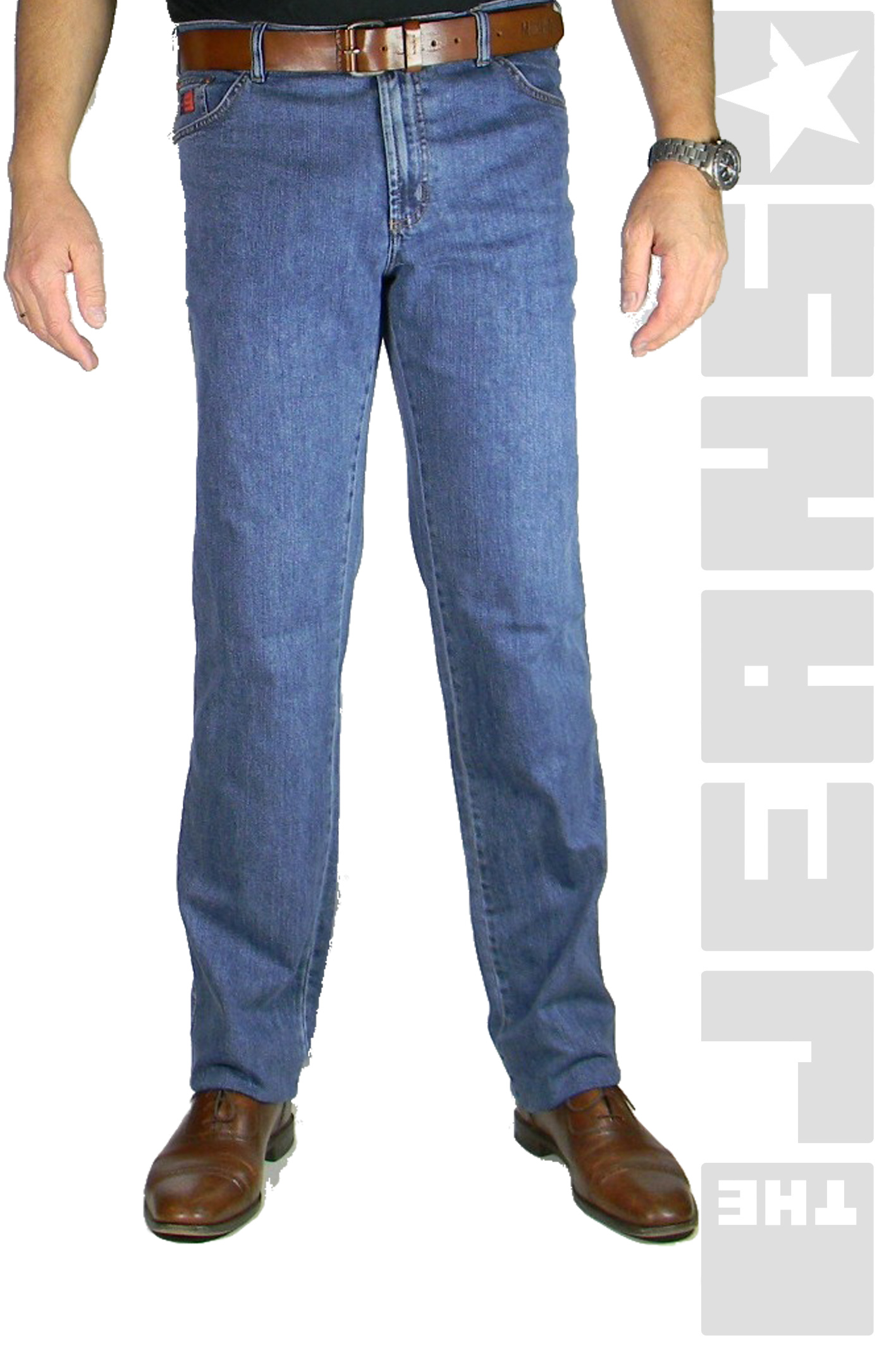 302-Classic Stretch Mid.Blue bis Übergröße 60