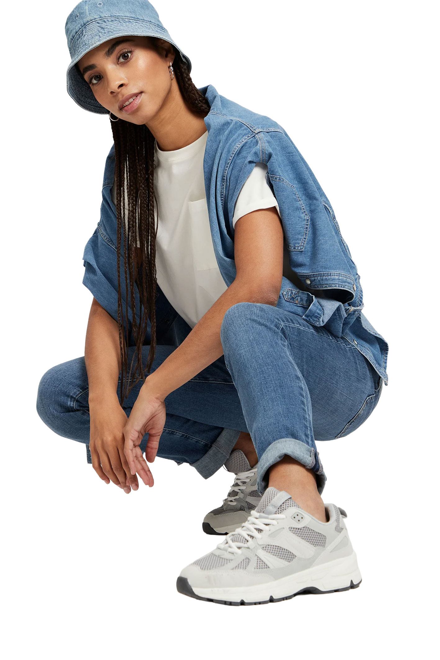 ANYA Light Mid Blue Slim Fit