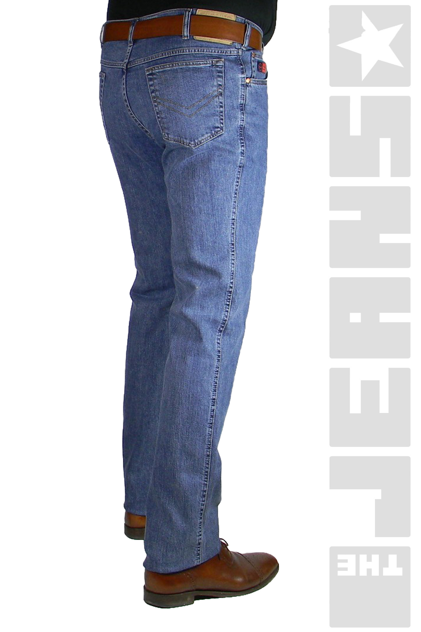 302-Classic Stretch Mid.Blue bis Übergröße 60