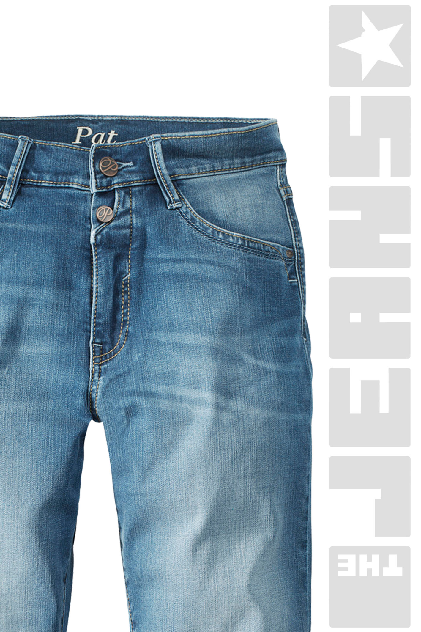 PAT Medium Stone Soft Blue Sondergröße Slim Fit