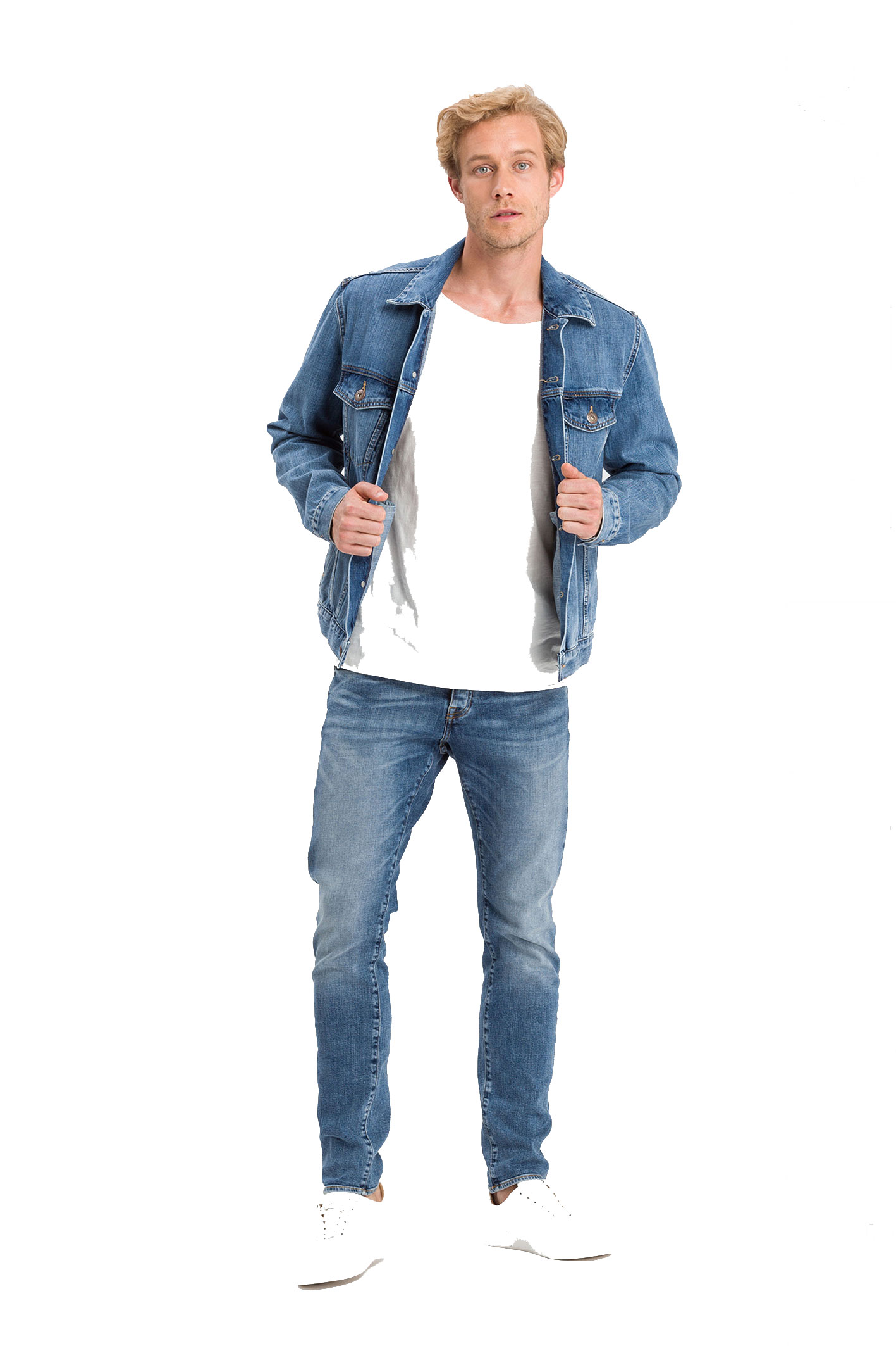 JEANSJACKE  Dark Mid Blue A-315