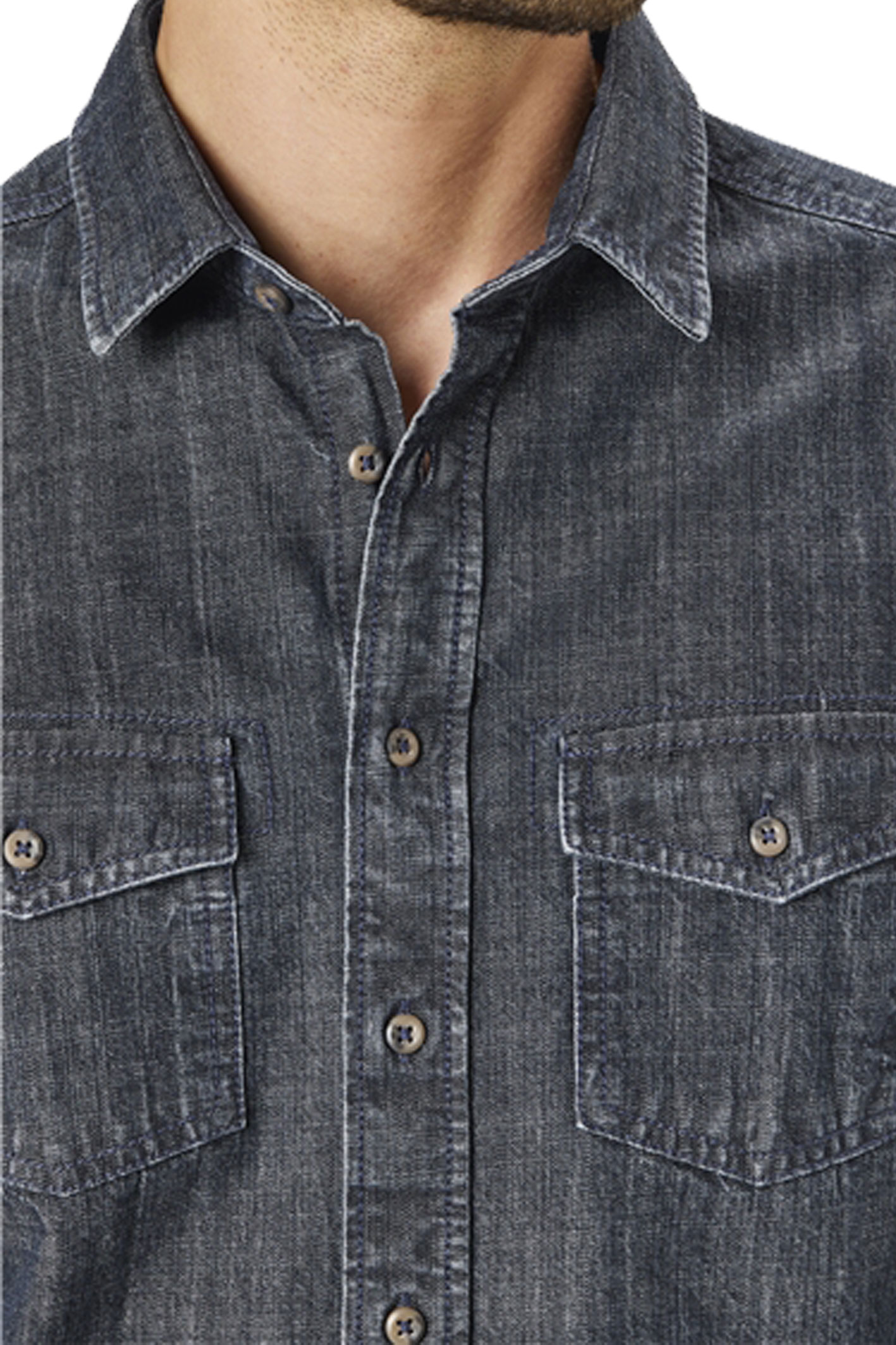 JEANSHEMD DALLAS LS Indigo Blue Stone