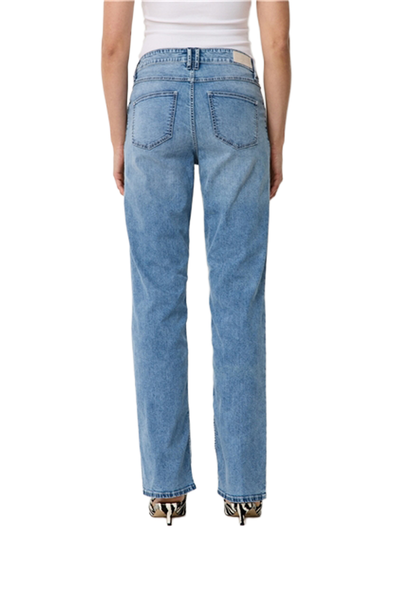 LARA Light Blue Used Moustache Regular Fit