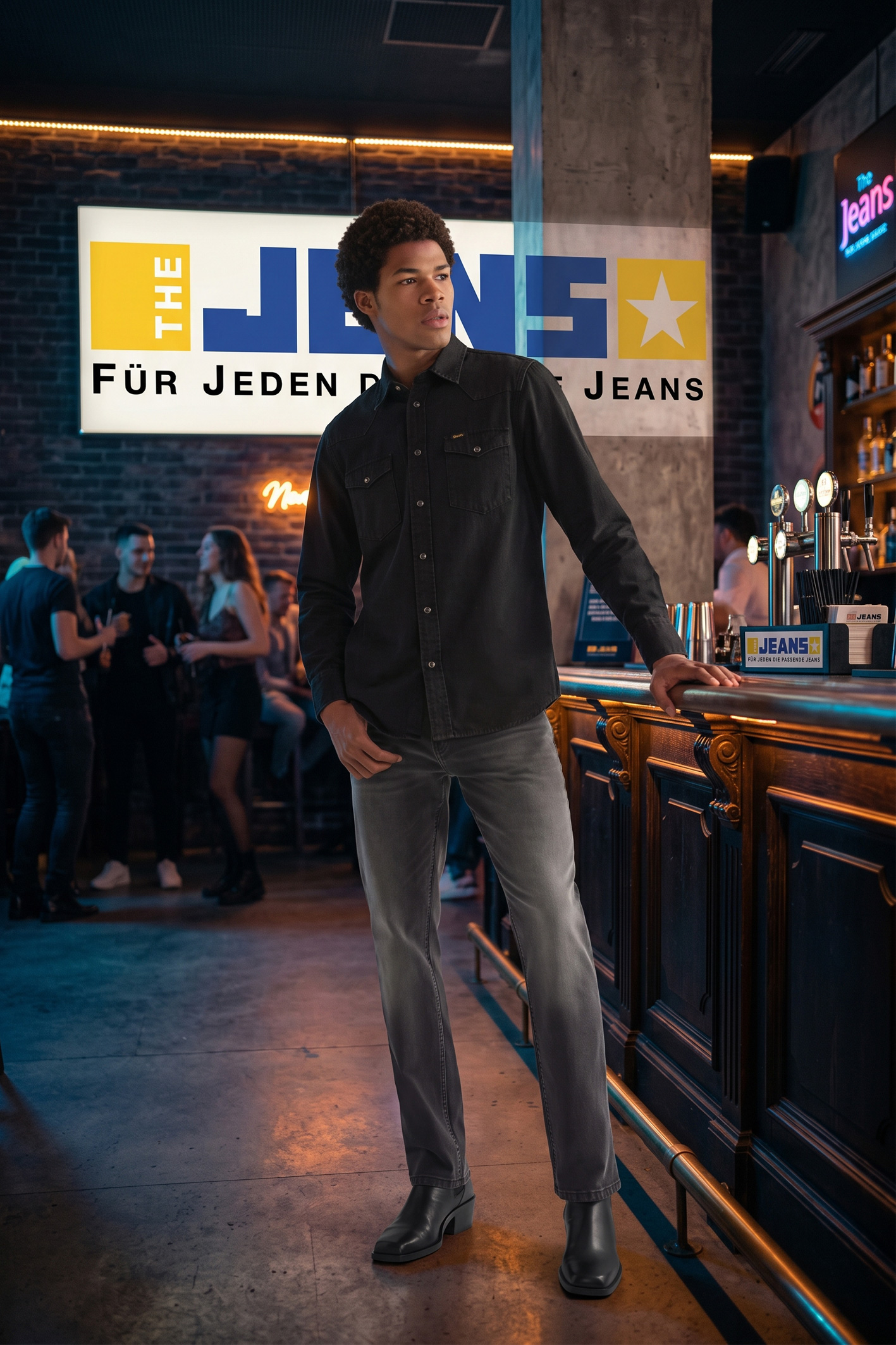 JEANSHEMD Black Regular Fit