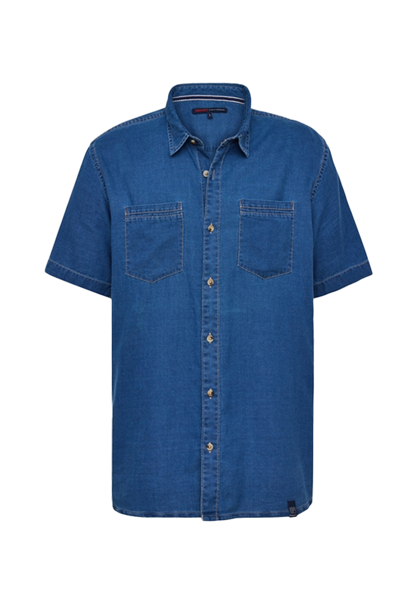 JEANSHEMD Kurzarm Light Blue