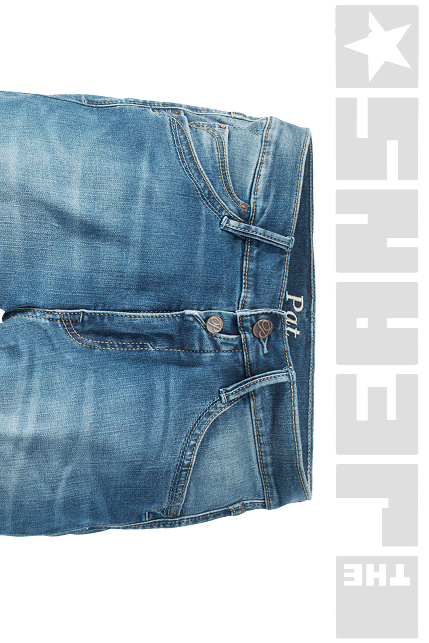 PAT Medium Stone Soft Blue Sondergröße Slim Fit