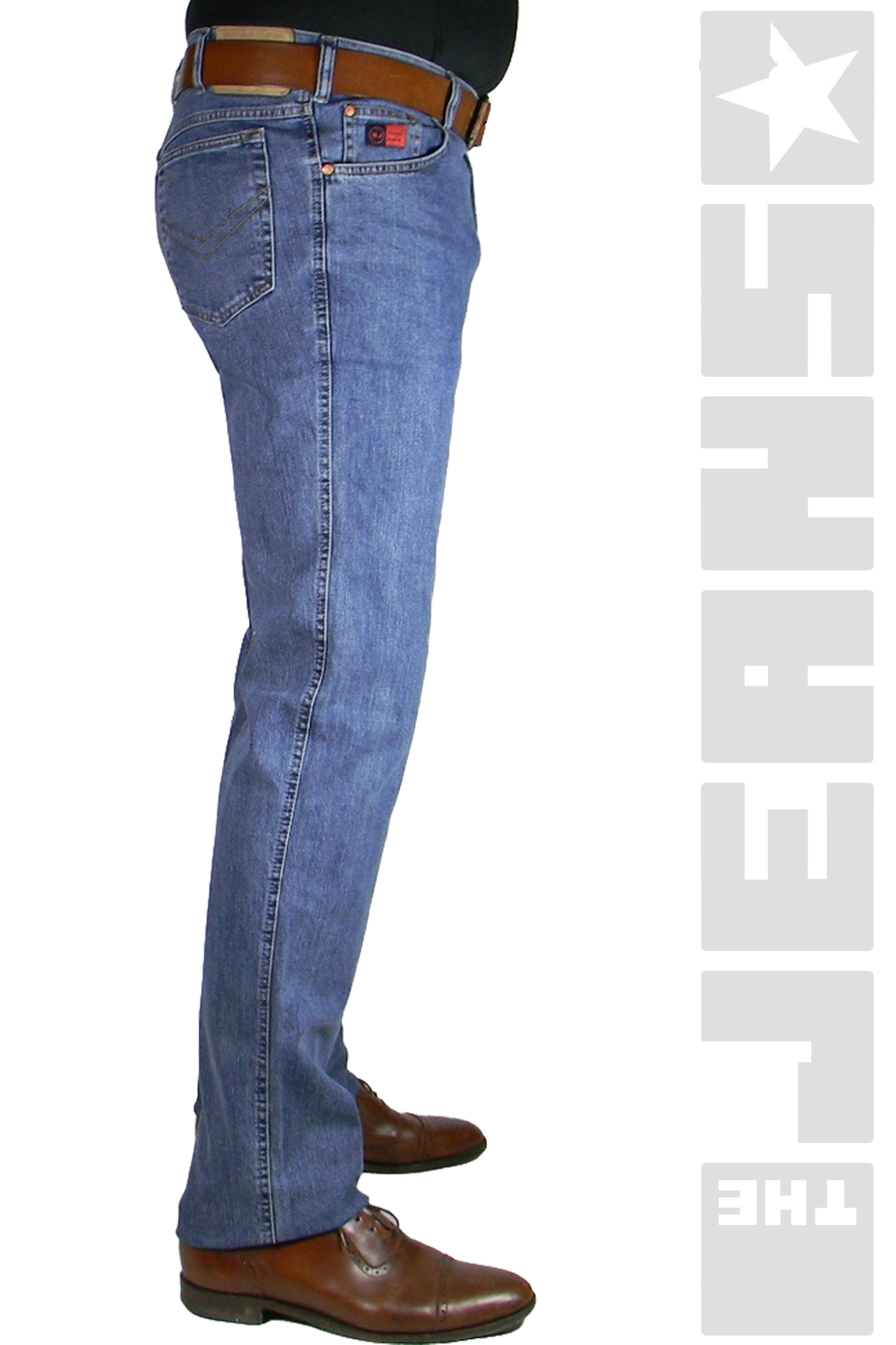 302-Classic Stretch Mid.Blue bis Übergröße 60