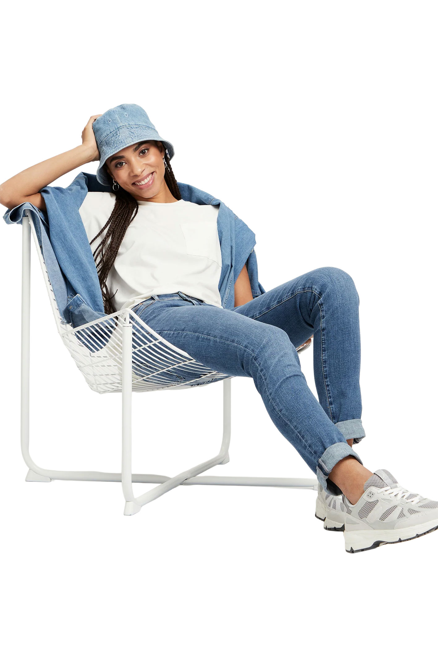 ANYA Light Mid Blue Slim Fit