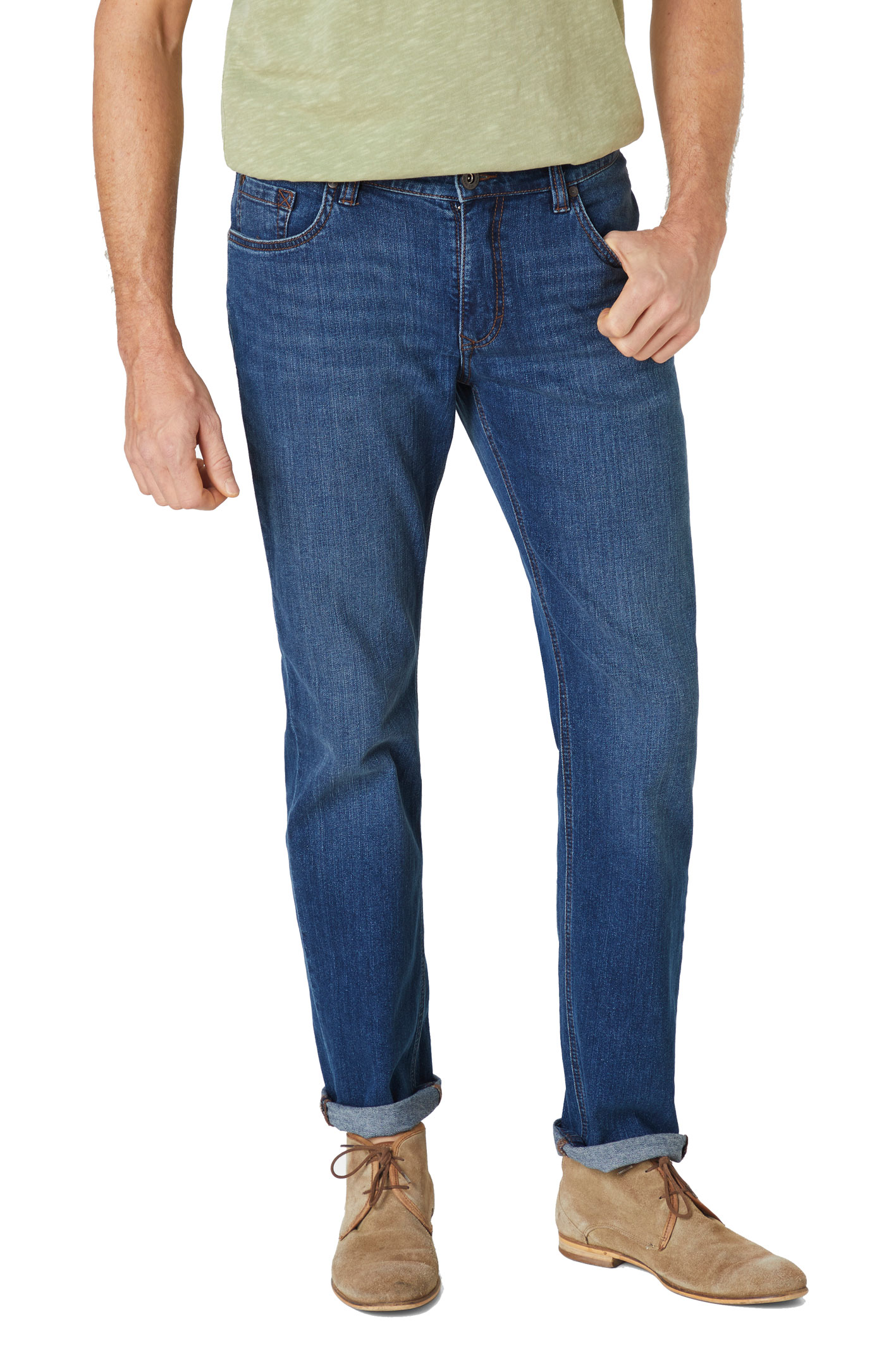 BEN Medium Blue Used Moustache Regular Fit
