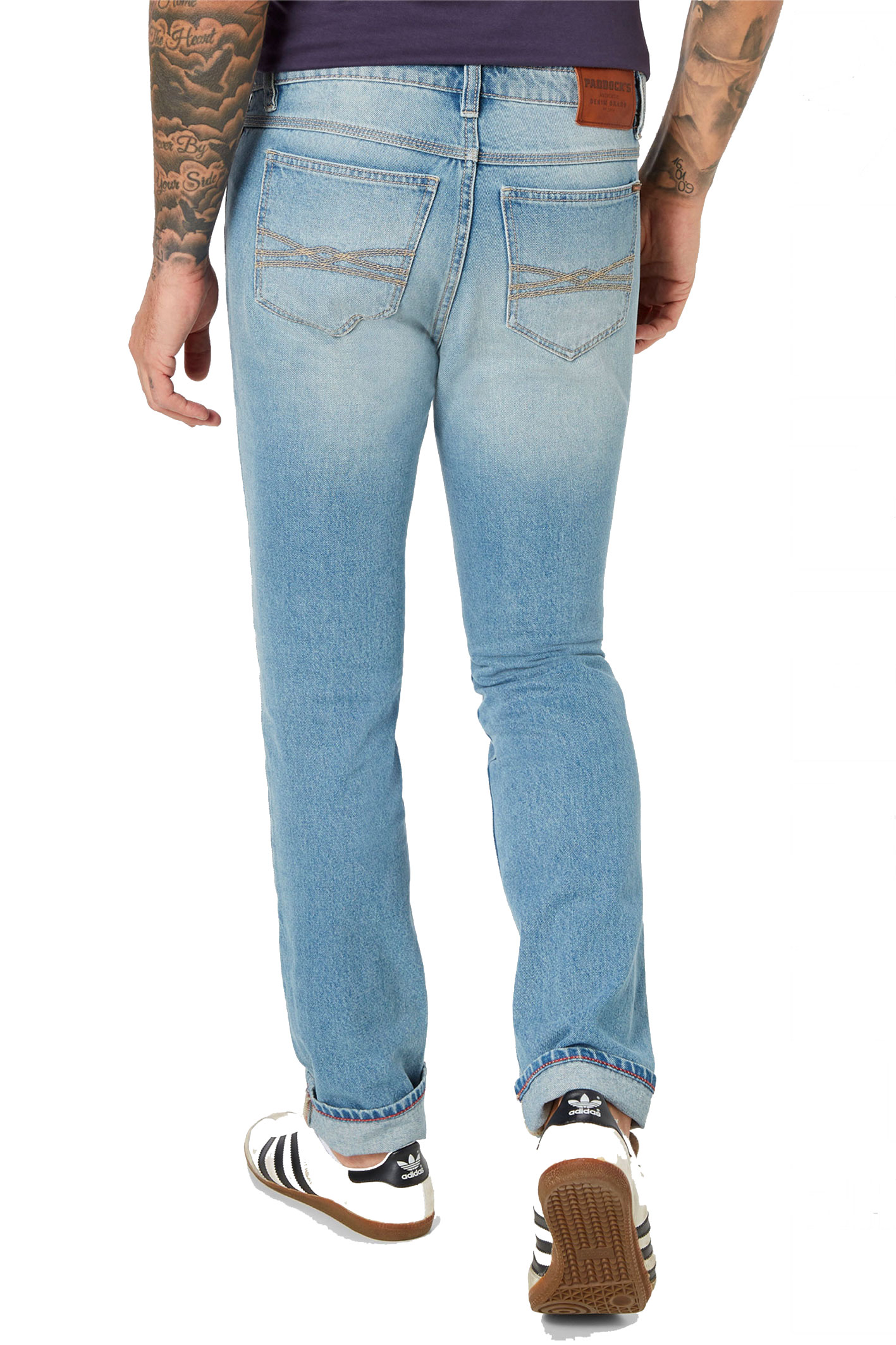 RANGER PIPE Rigid Denim Bleached Moustache Used Slim Fit