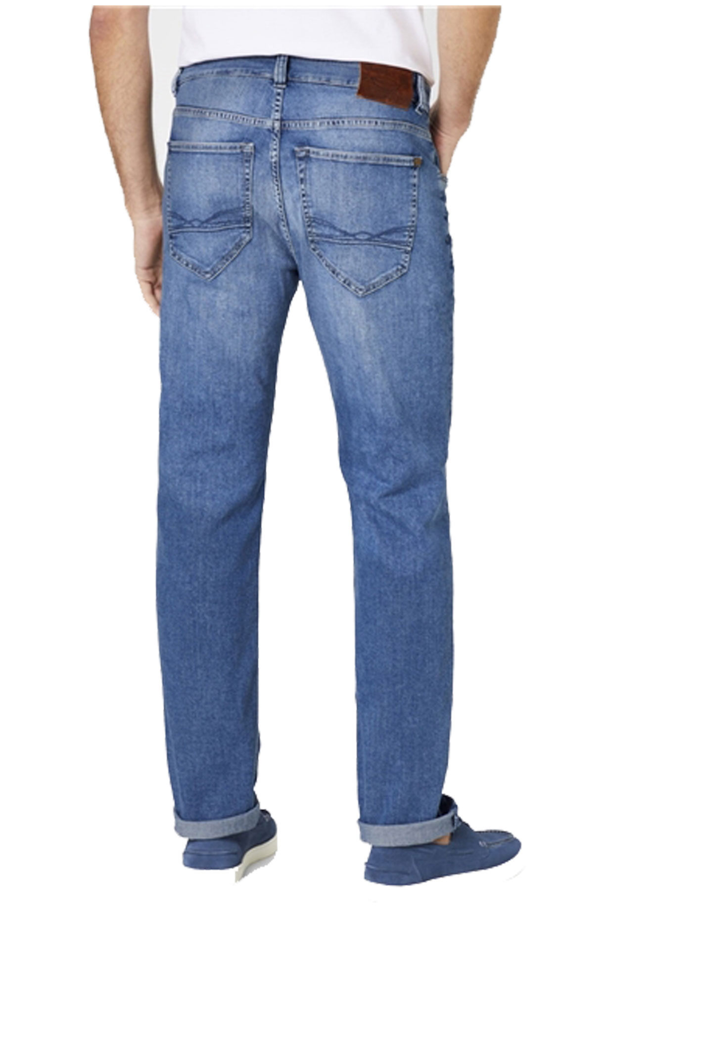 DUKE Light Blue Stone Moustache Regular Fit