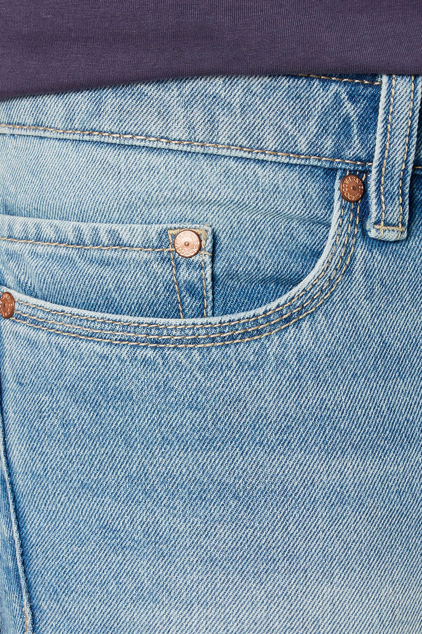 RANGER PIPE Rigid Denim Bleached Moustache Used Slim Fit
