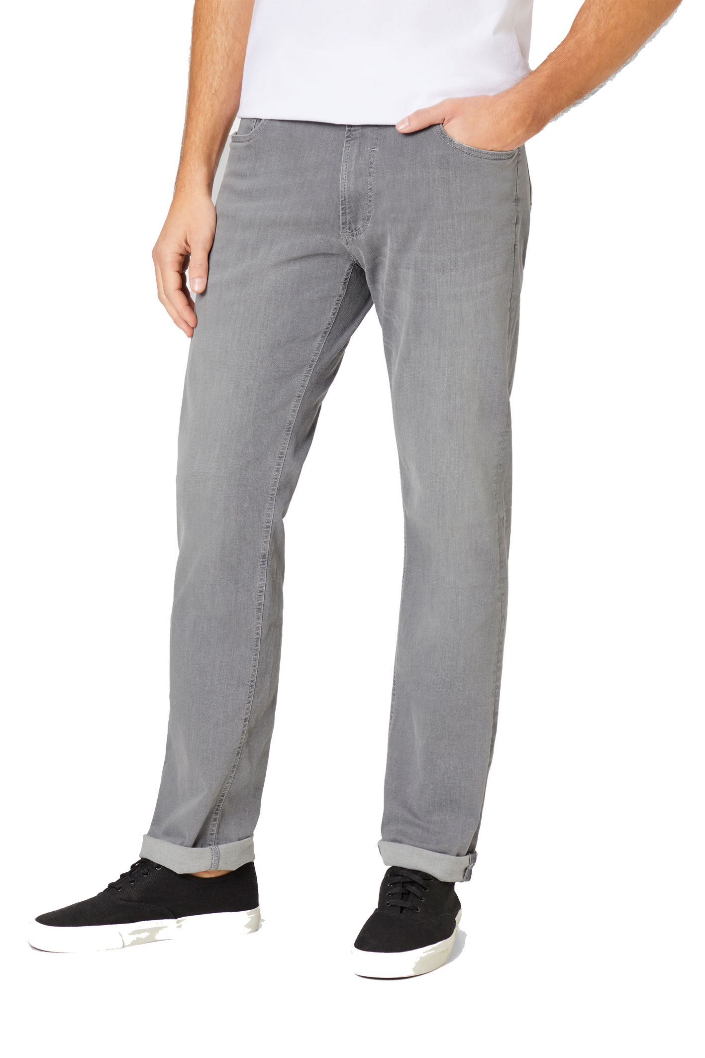 DUKE Light Grey Moustache Regular Fit