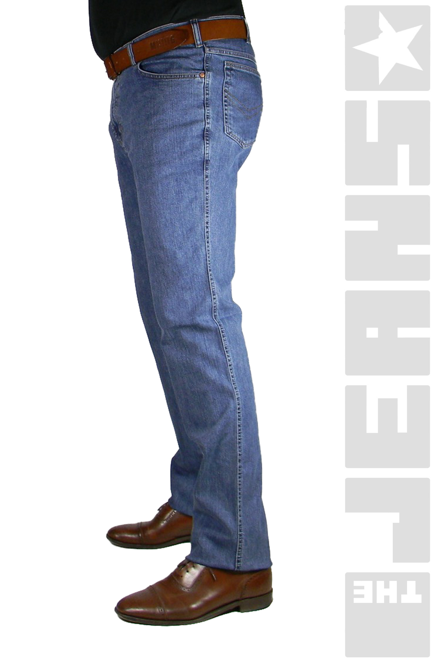 302-Classic Stretch Mid.Blue bis Übergröße 60