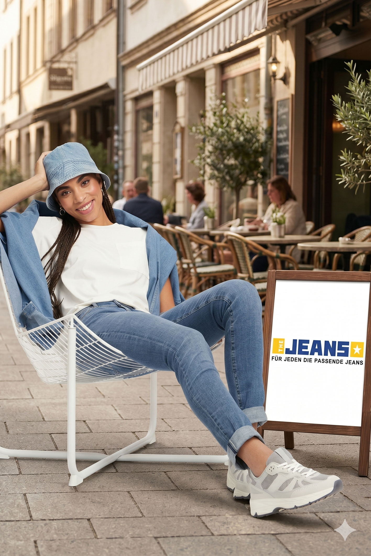 ANYA Light Mid Blue Slim Fit