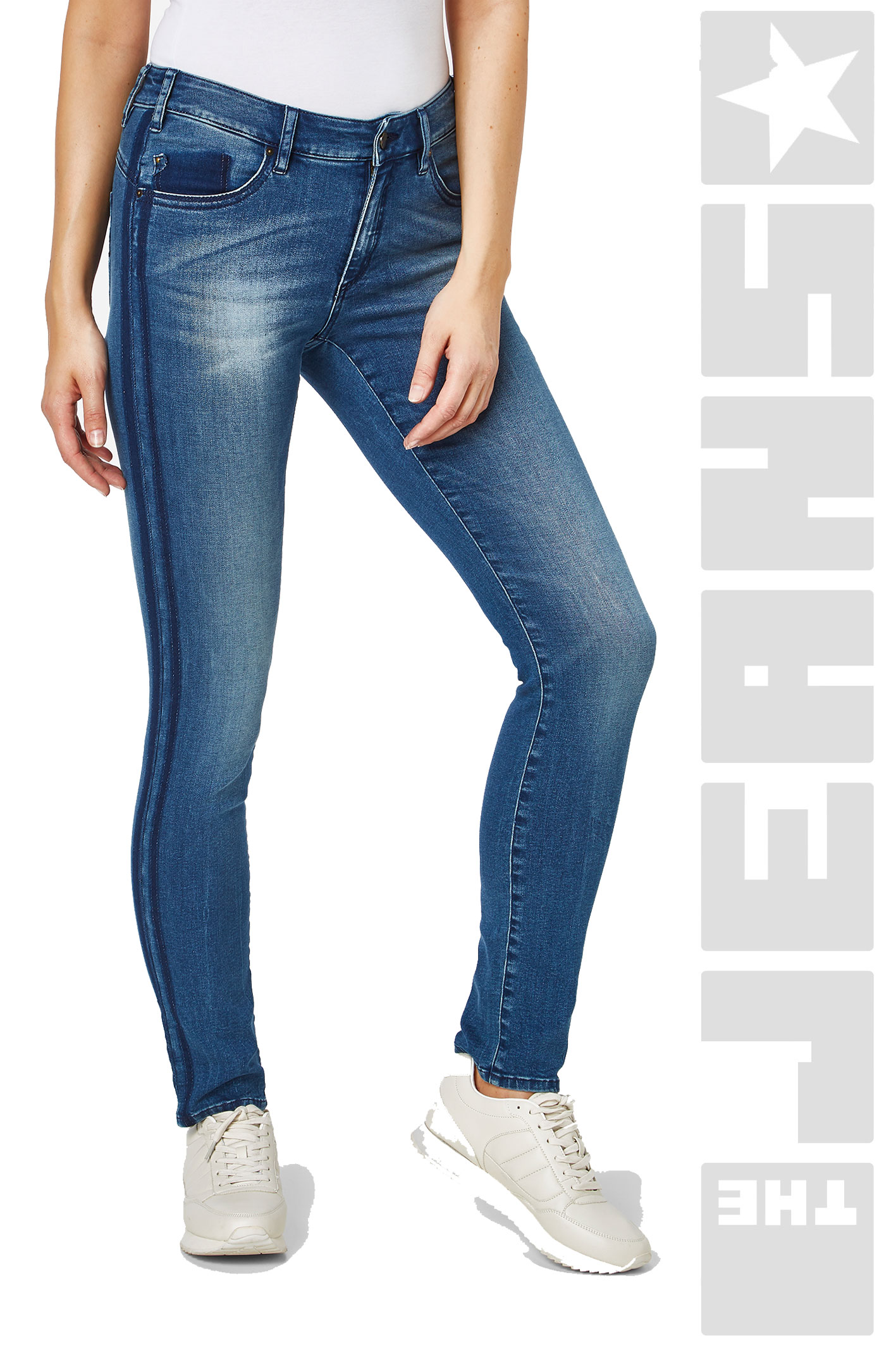 Lucy Shape Denim - Vintage Medium Stone Blue Wash