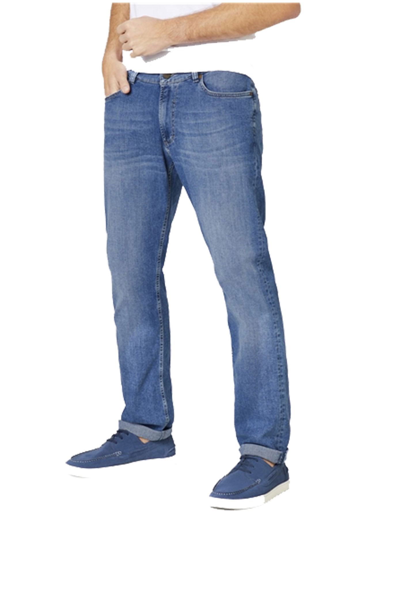 DUKE Light Blue Stone Moustache Regular Fit