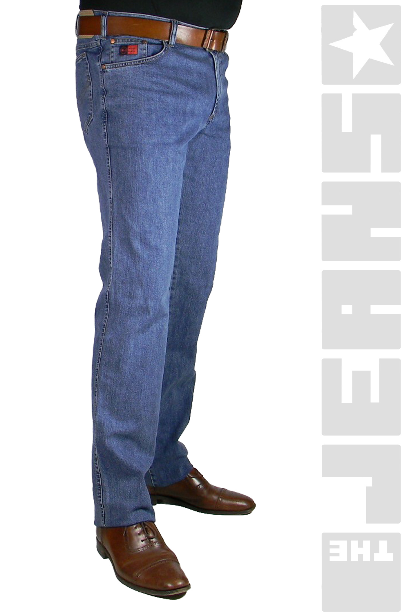 302-Classic Stretch Mid.Blue bis Übergröße 60