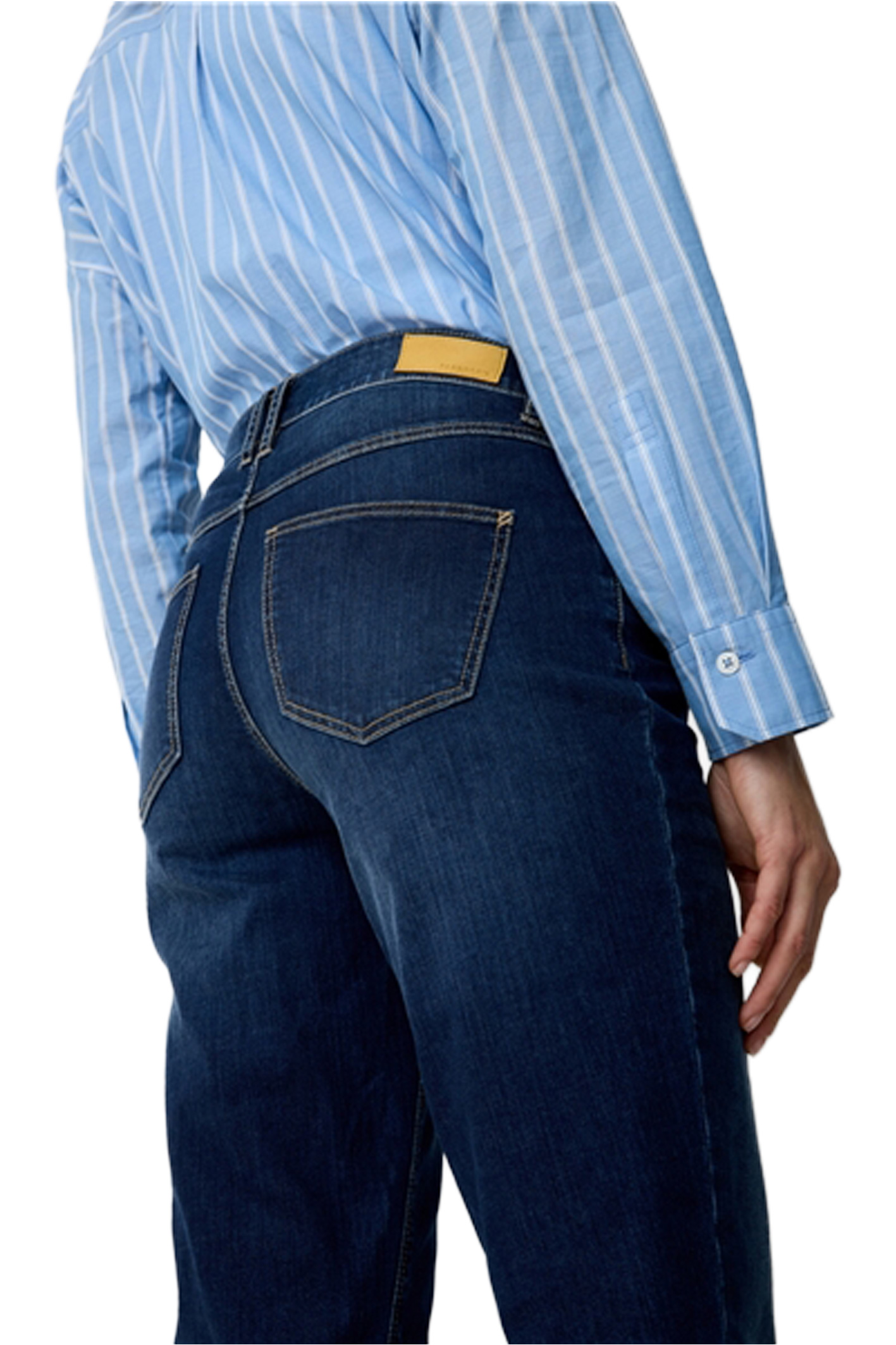 LARA Dark Blue Regular Fit Used Moustache Regular Fit