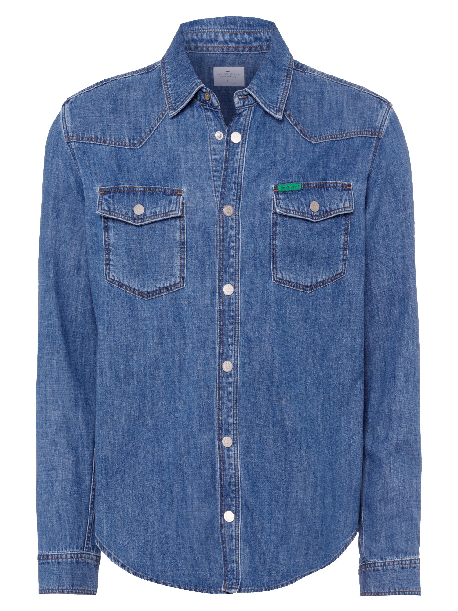 JEANSHEMD ORGANIC COTTON Nature Mid Blue