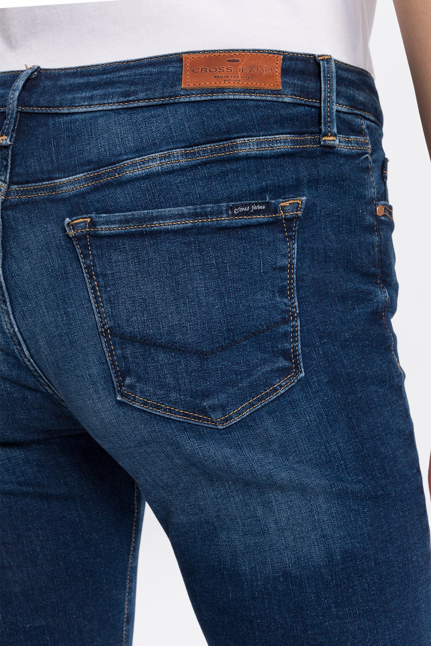 AMBER Dark Mid Blue Slim Fit