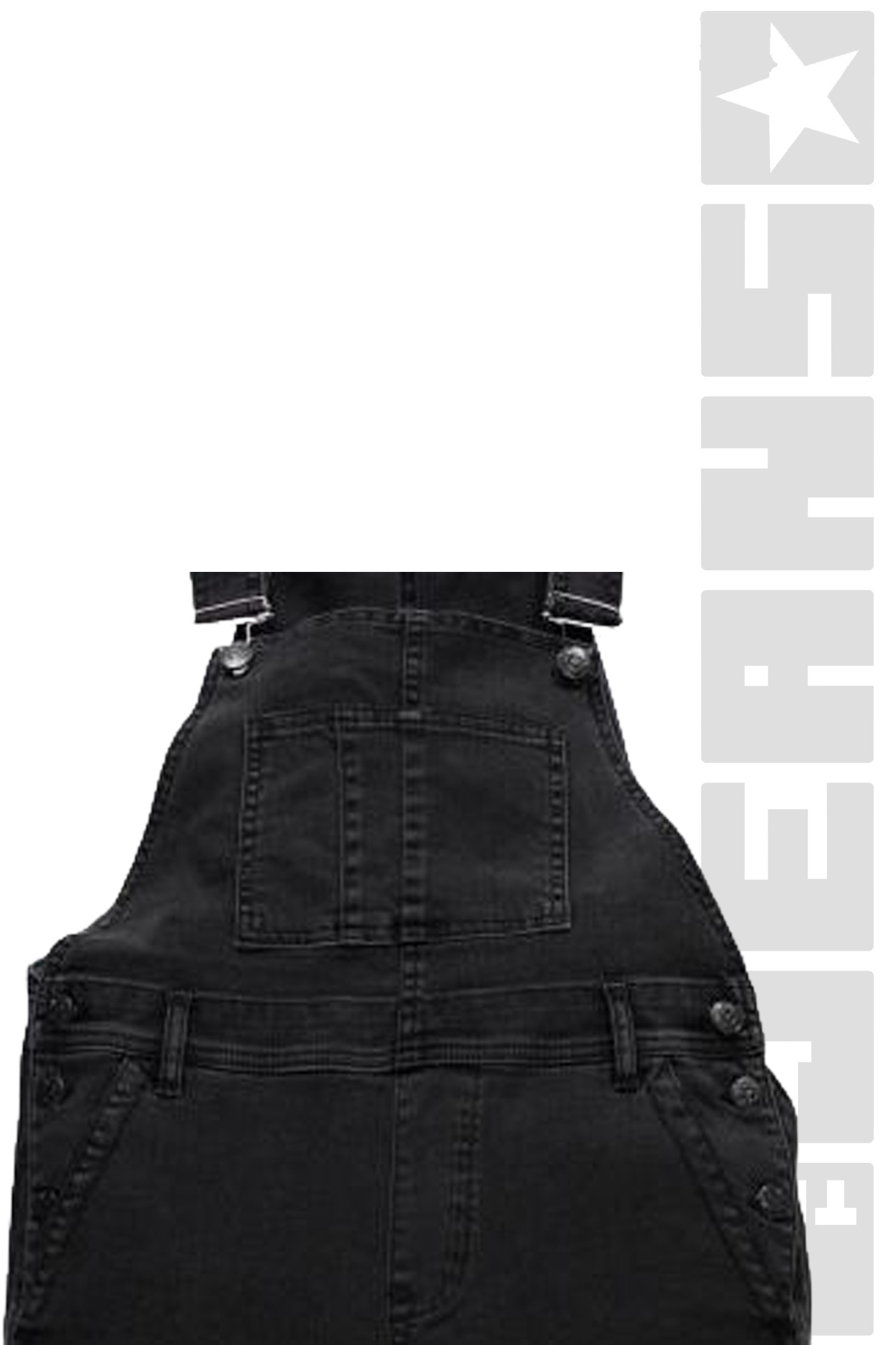 Jeans Latzhose Black