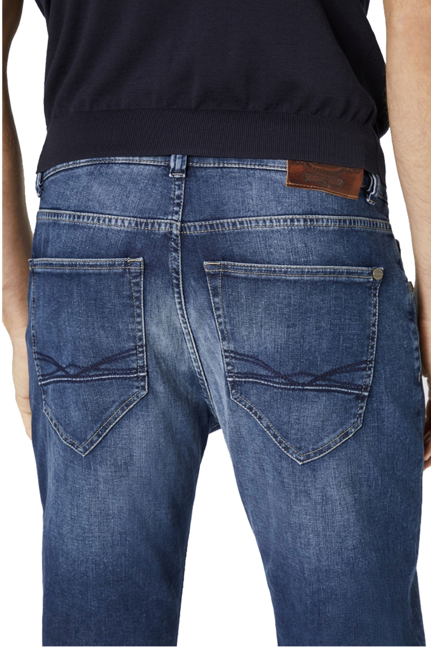 DUKE Dark Blue Stone Moustache Regular Fit