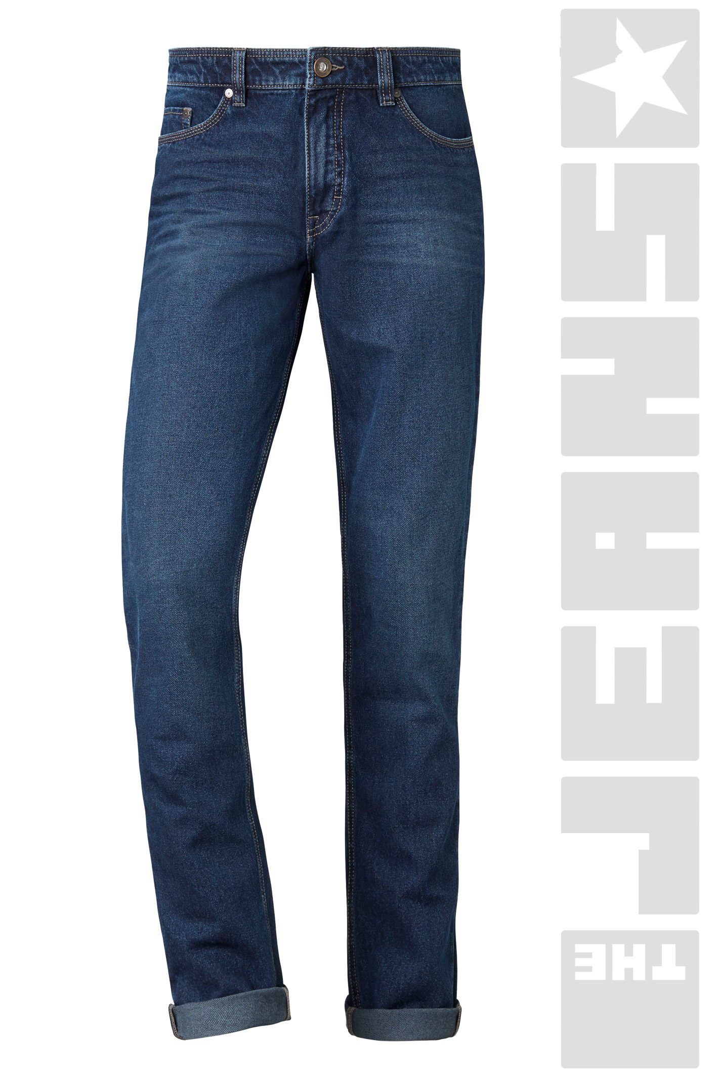 Ranger Pipe Rigid Denim Blue Black Moustache Used