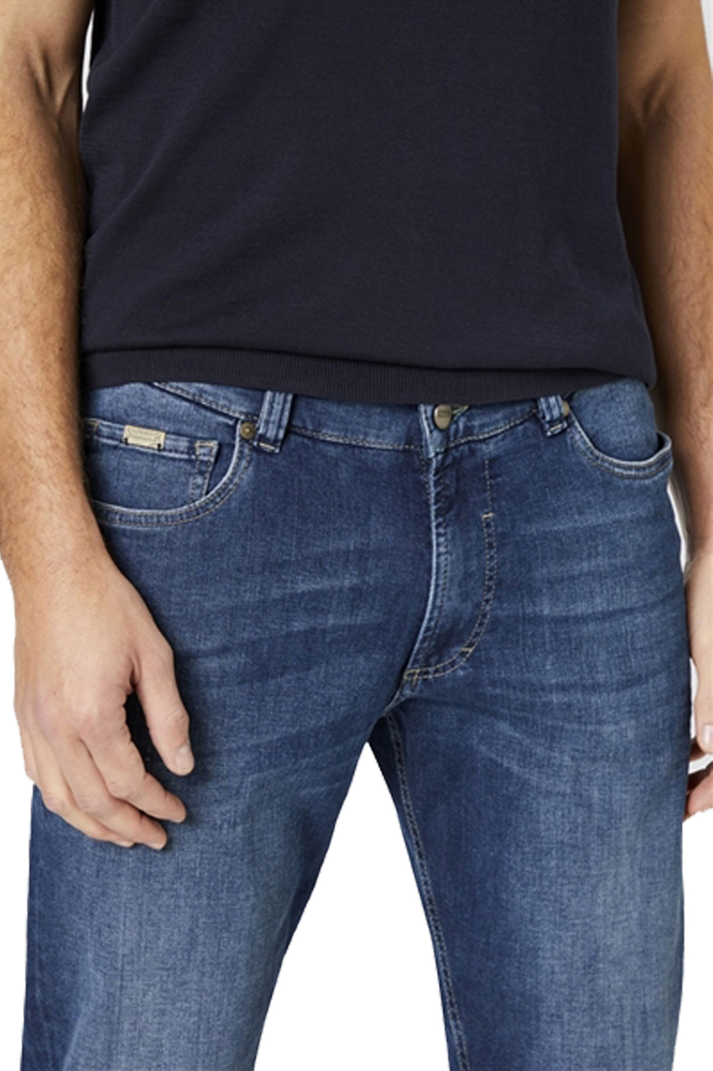 DUKE Dark Blue Stone Moustache Regular Fit