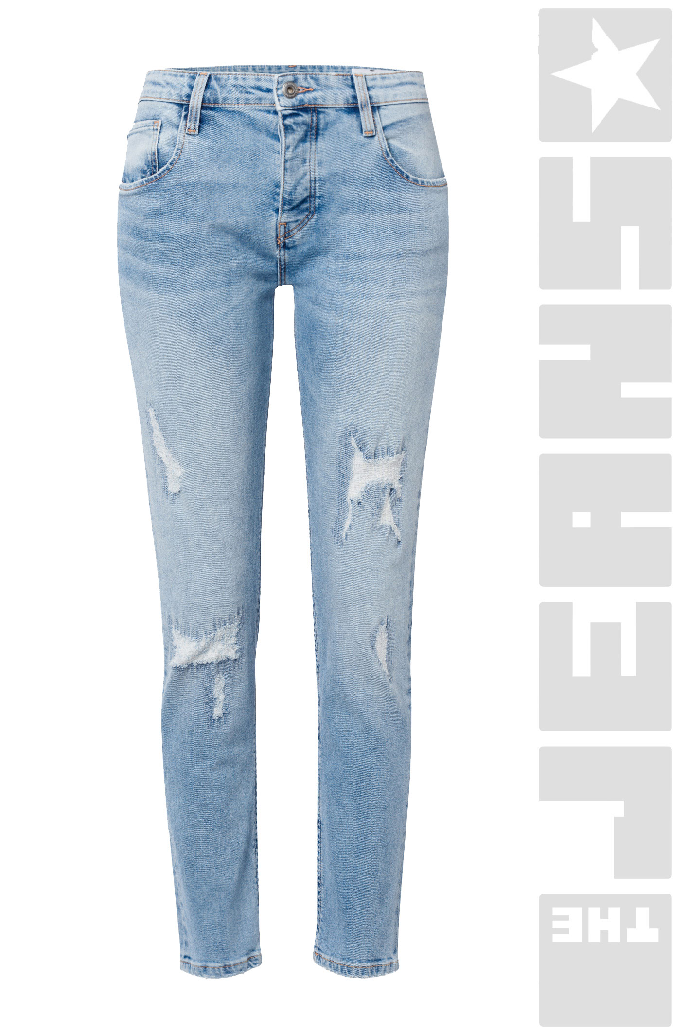 Gwen Light Blue Destroyed