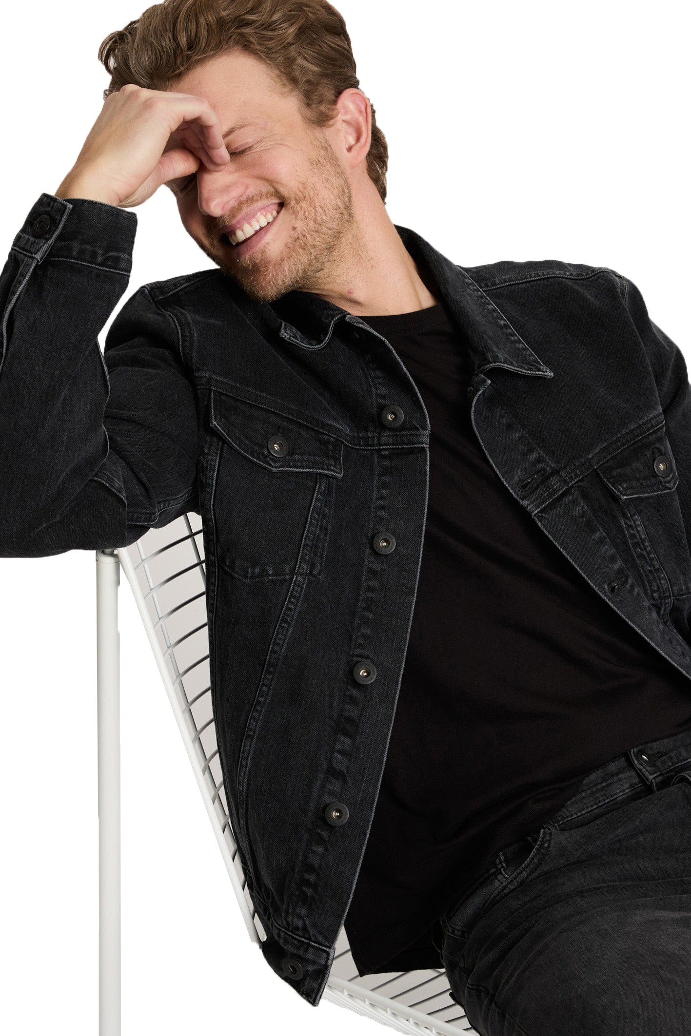 JEANSJACKE Black Used A-315