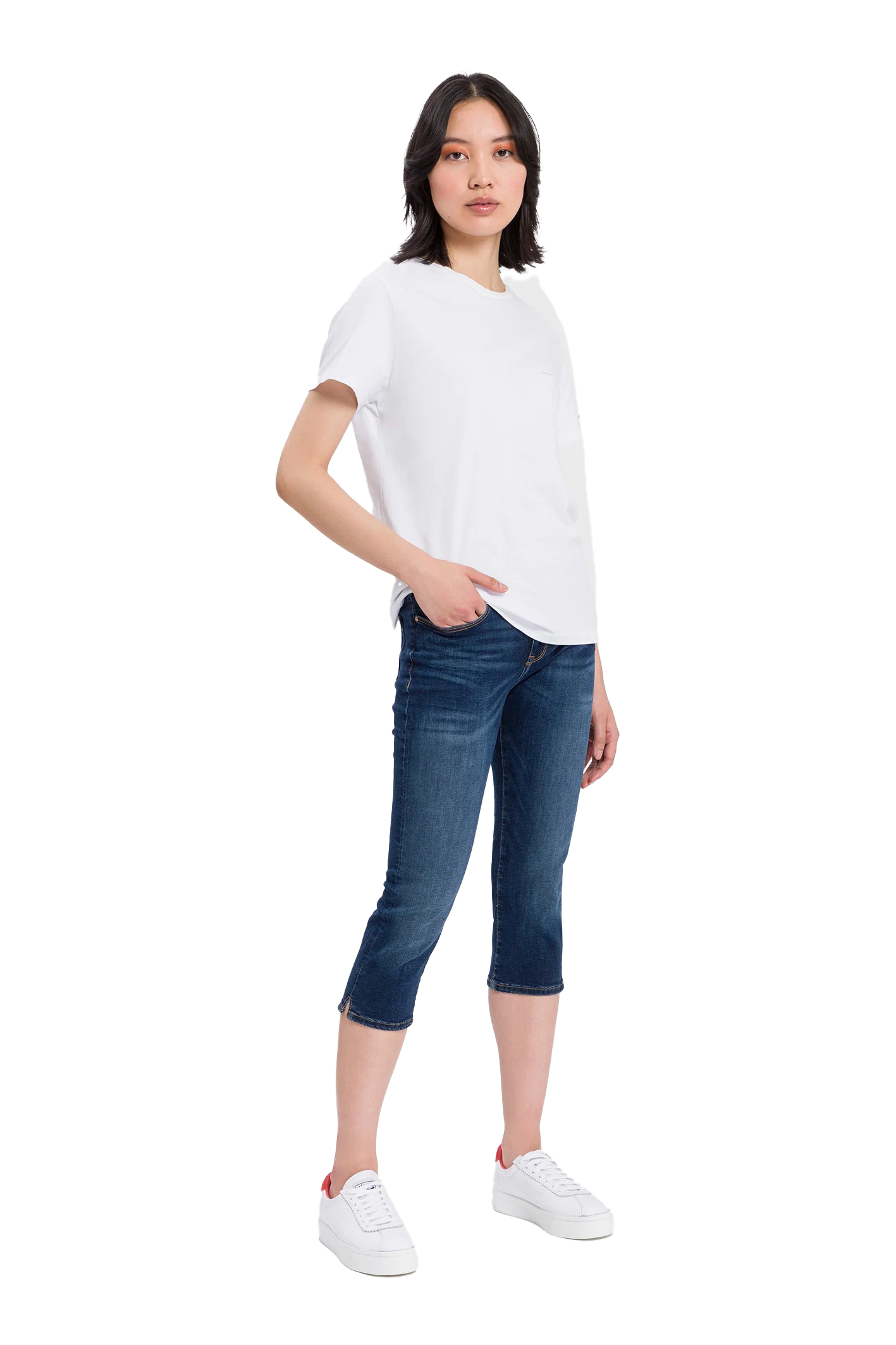 AMBER Dark Mid Blue Slim Fit