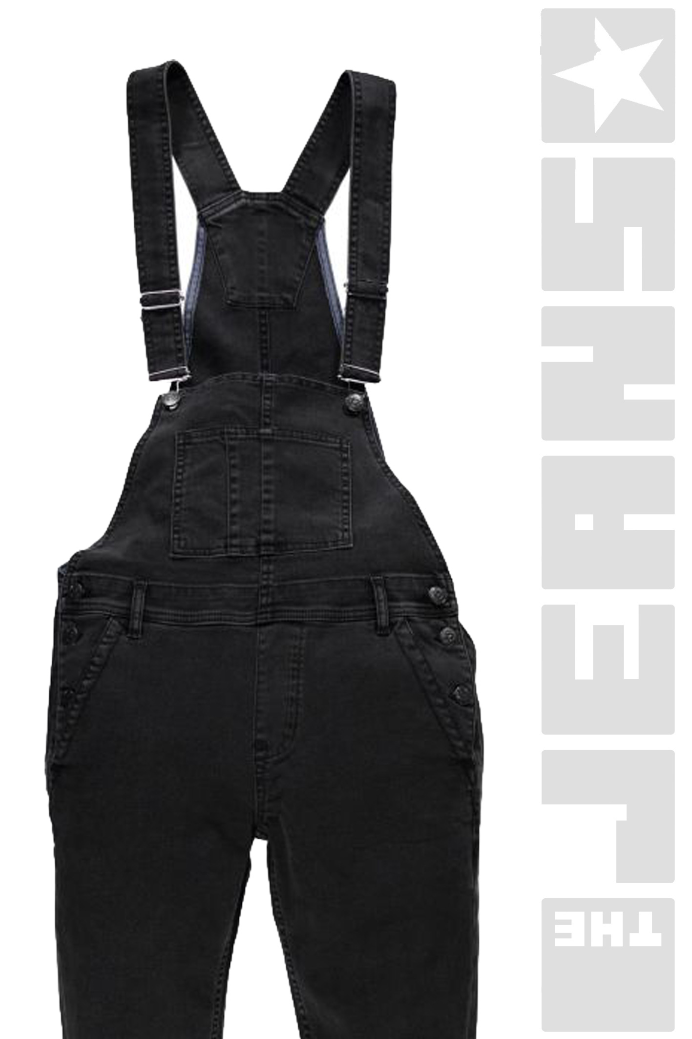 Jeans Latzhose Black