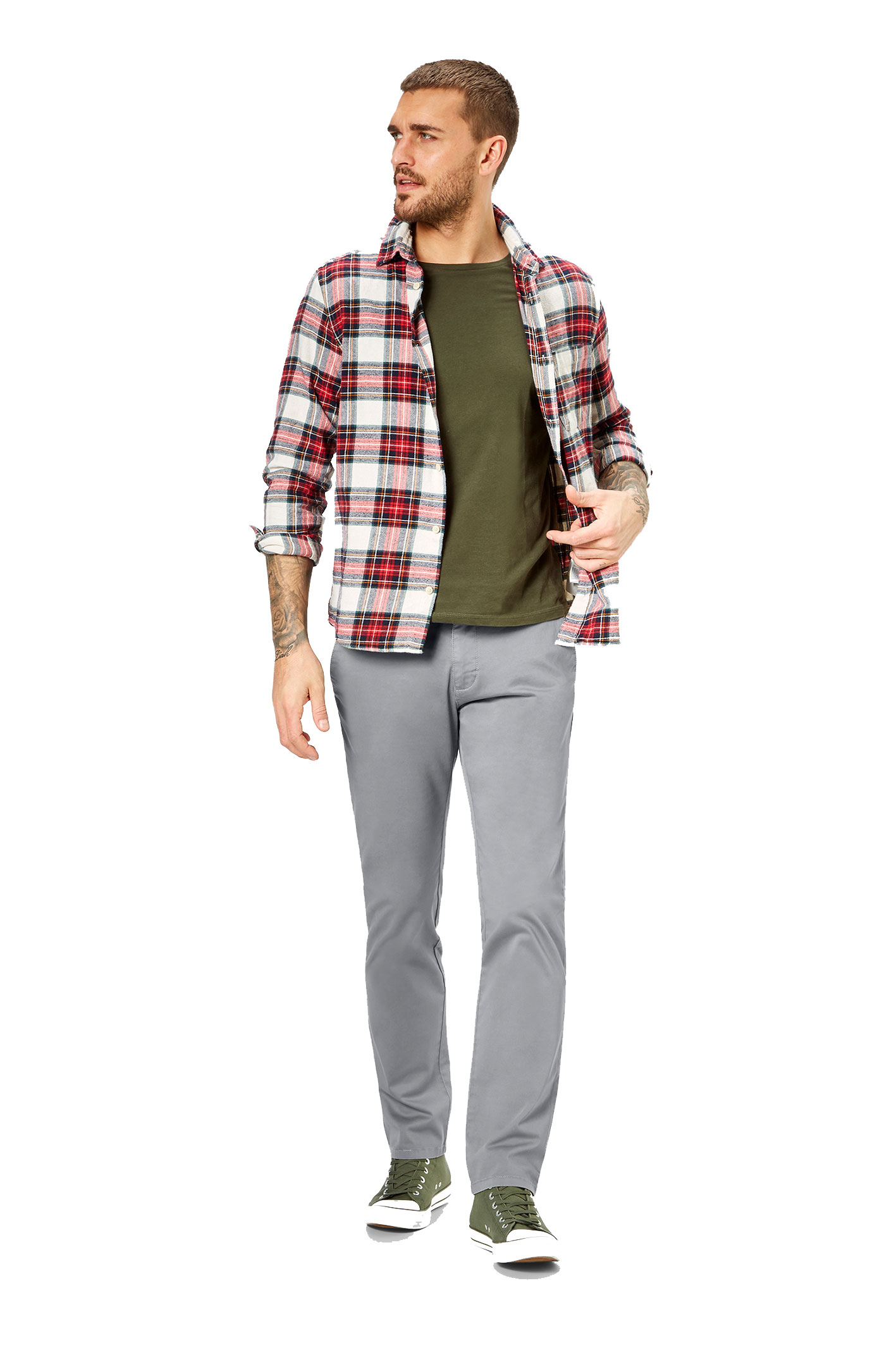 JASPER CHINO Grey Slim Fit