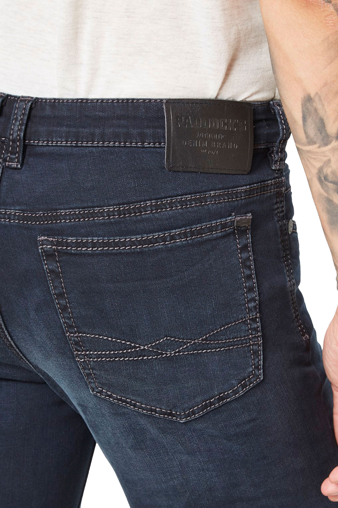 RANGER PIPE Saddle Stitch Blue Black Used Slim Fit
